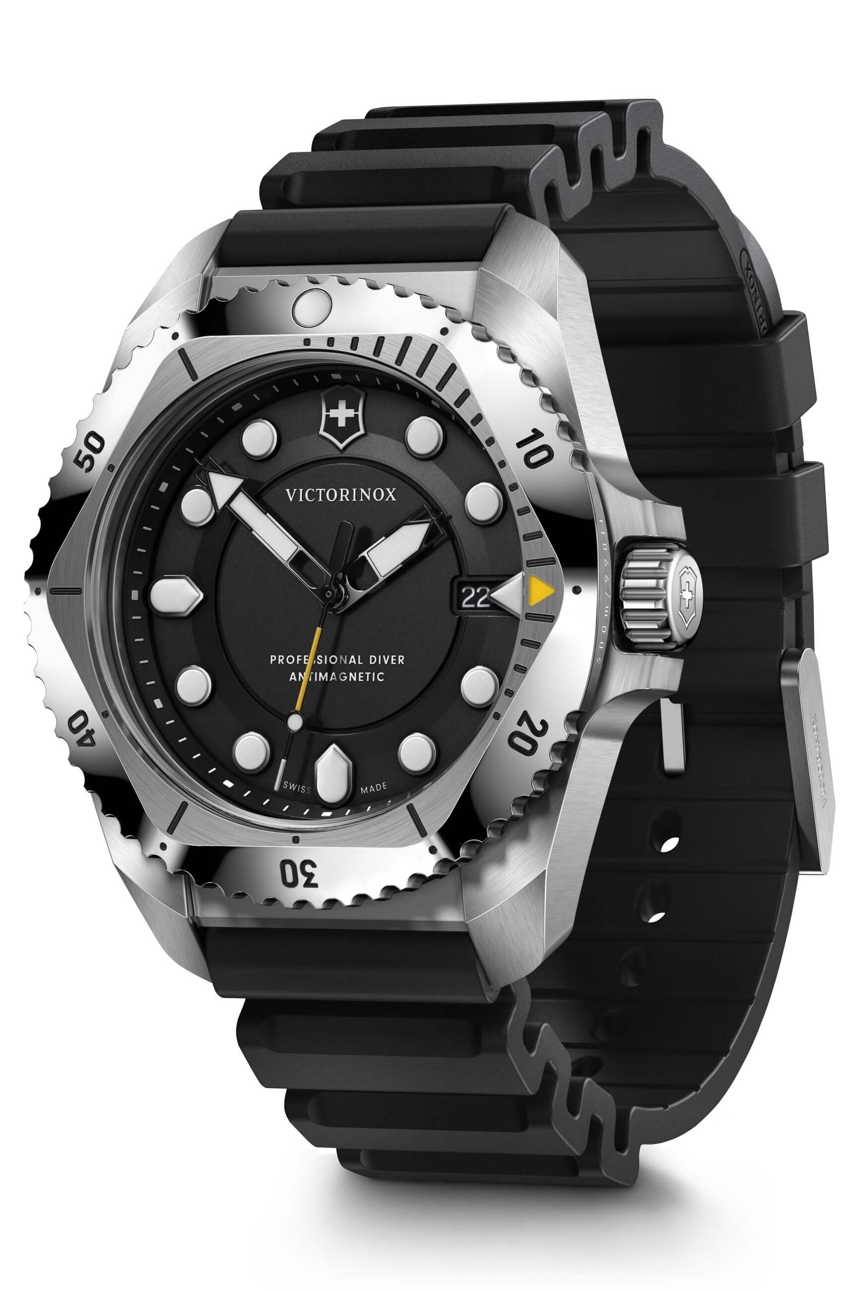 Victorinox -Dive Pro men's watch black silver quartz sapphire crystal 43mm- 241990
