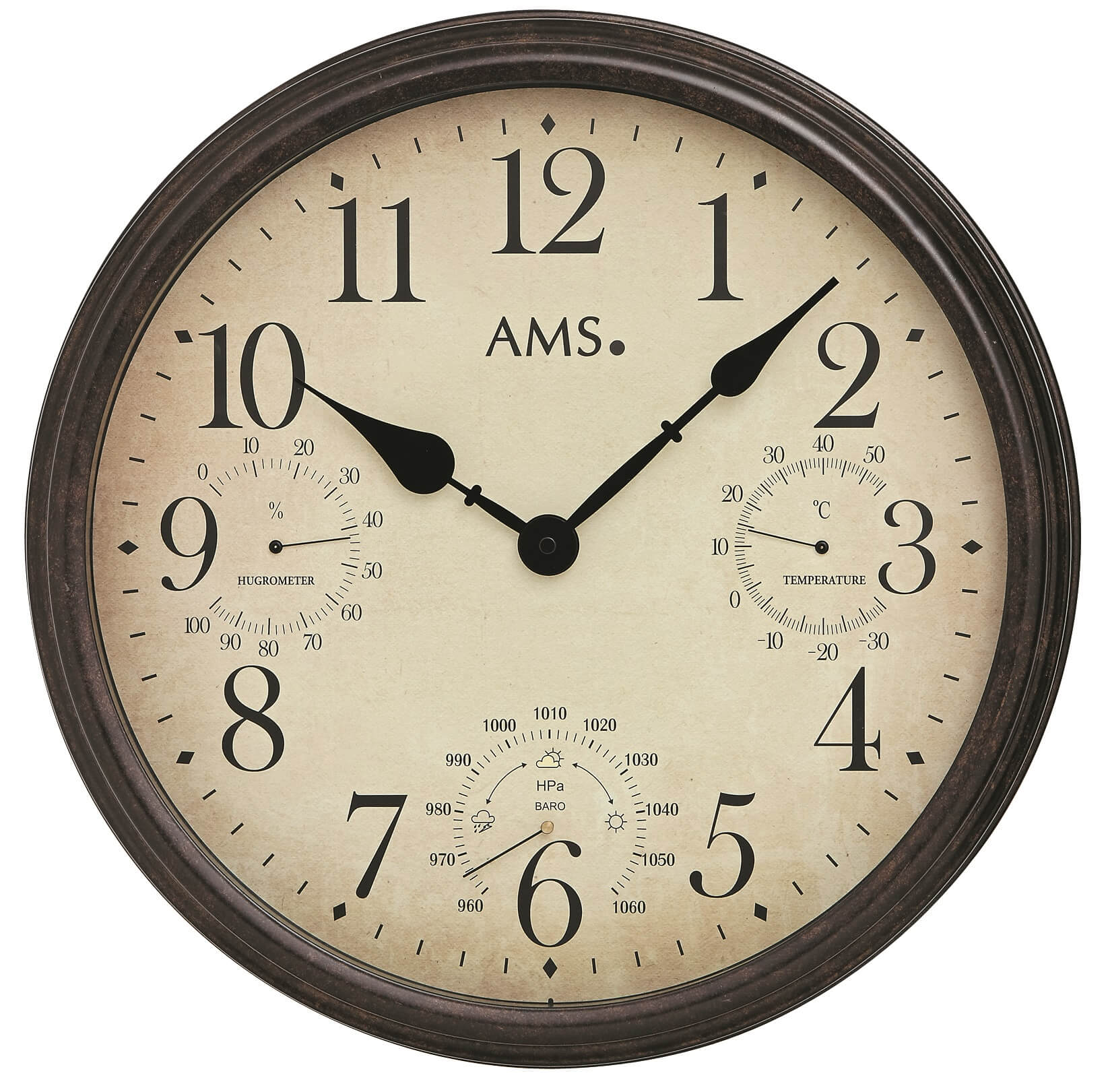 AMS -Quartz wall clock 42cm- 9463