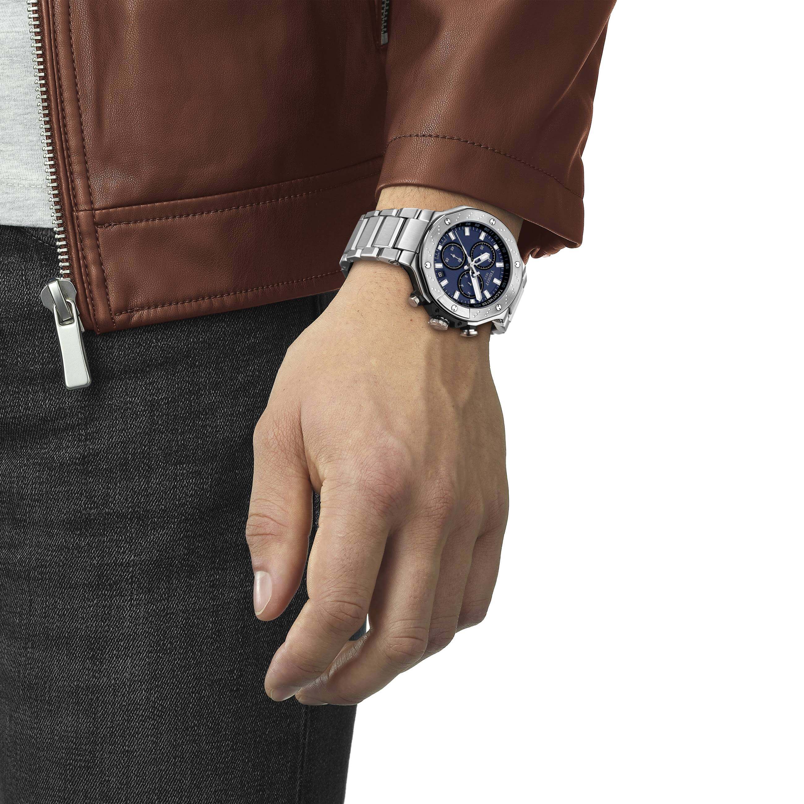 TISSOT -T-Race Chronograph Men's Watch Silver Chronograph Quartz Sapphire Crystal 45mm- T141.417.11.041.00