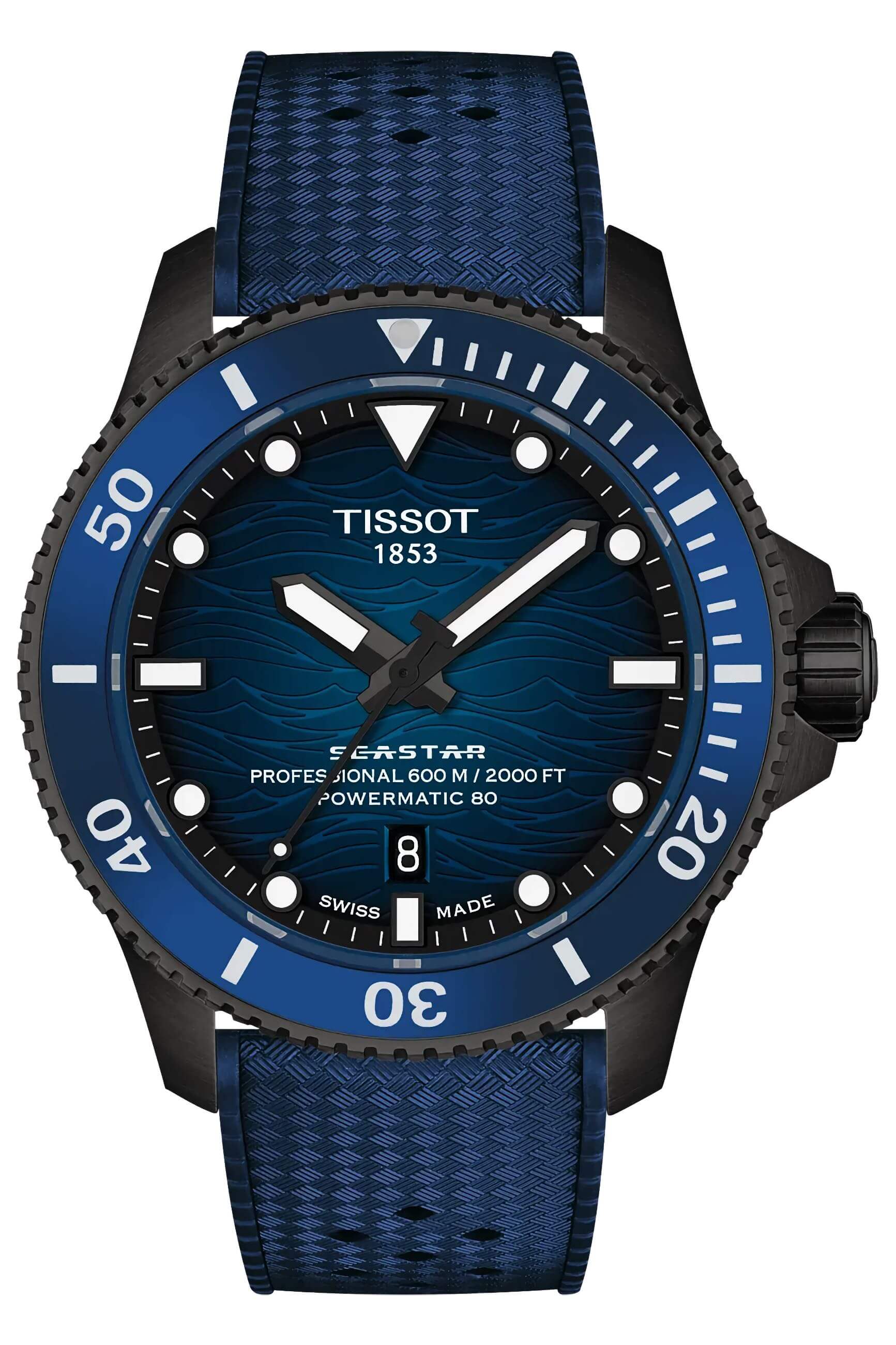 TISSOT -Seaster 2000 Herrenuhr Blau Datum Saphirglas Mechanisch 44mm- T120.907.37.041.00