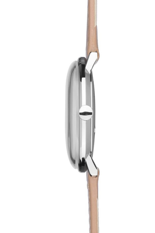 Junghans -max bill Handaufzug Damenuhr Braun Handaufzug Saphirglas 34mm- 027/3701.02