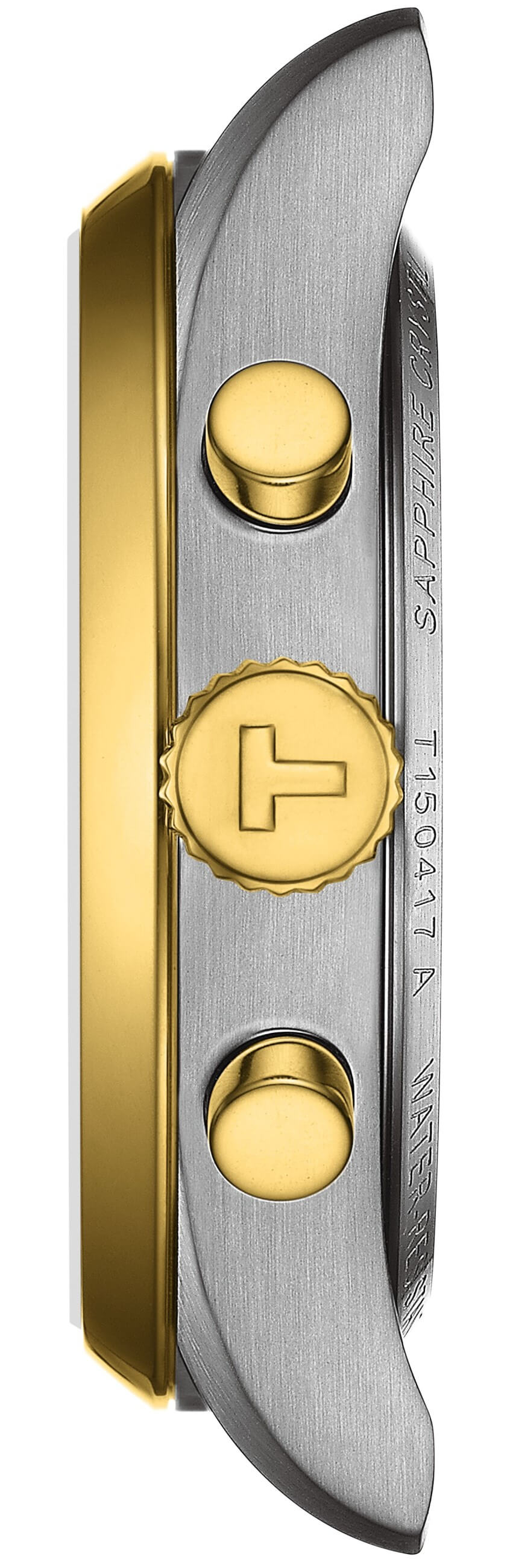 TISSOT -PR 100 Chronograph Herrenuhr Silber Gold Quarz Saphirglas 40mm- T150.417.22.031.00