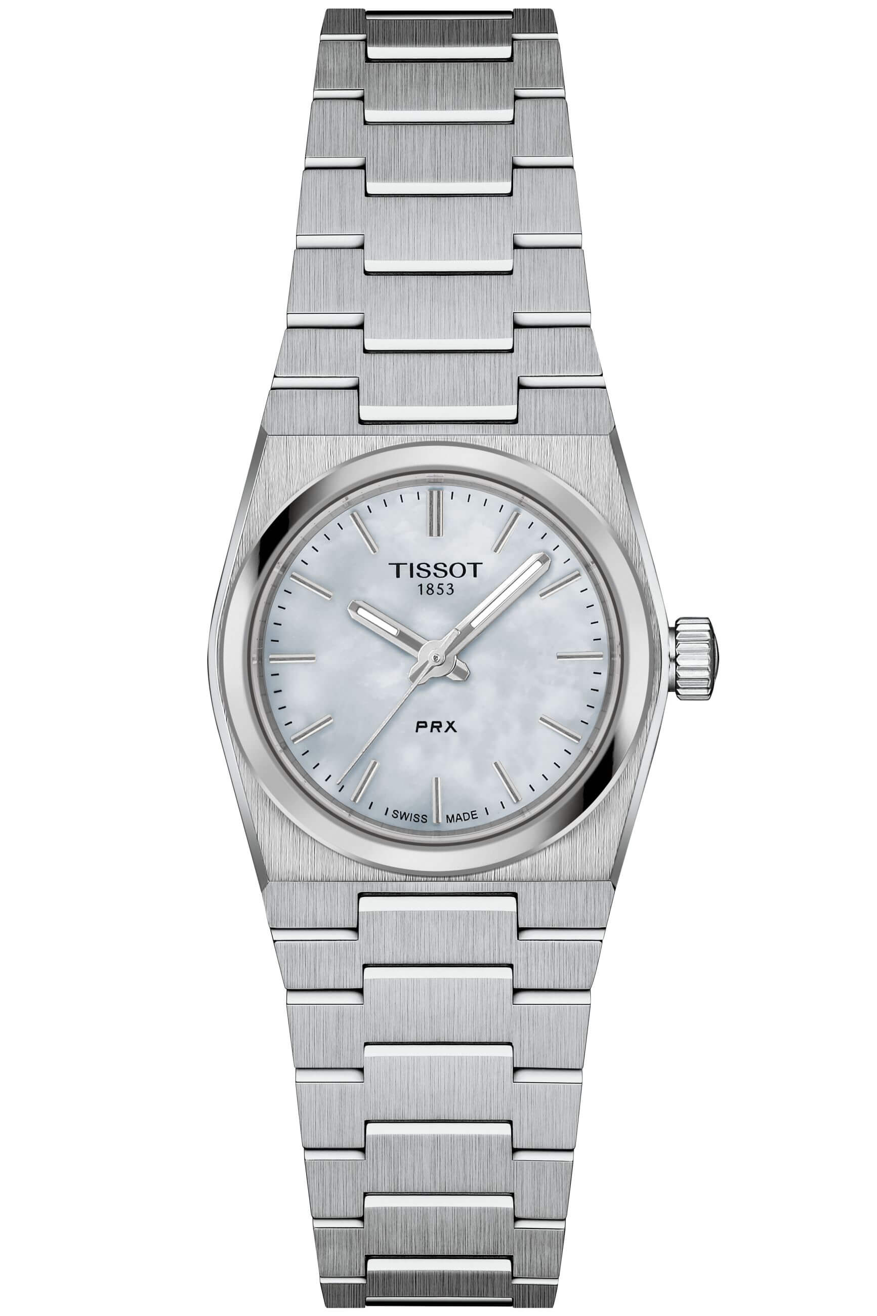 TISSOT -PRX Ladies' Watch Silver White Mother-of-Pearl Quartz Sapphire Crystal 25mm- T137.010.11.111.00