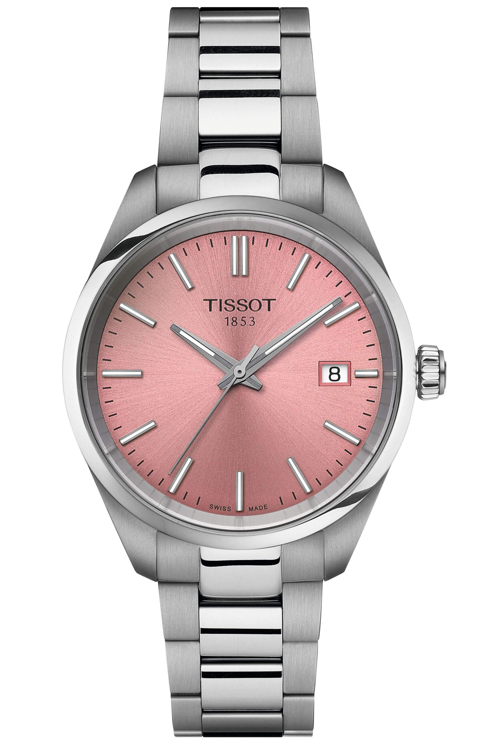 TISSOT -PR 100 ladies' watch silver pink quartz sapphire crystal 34mm- T150.210.11.331.00
