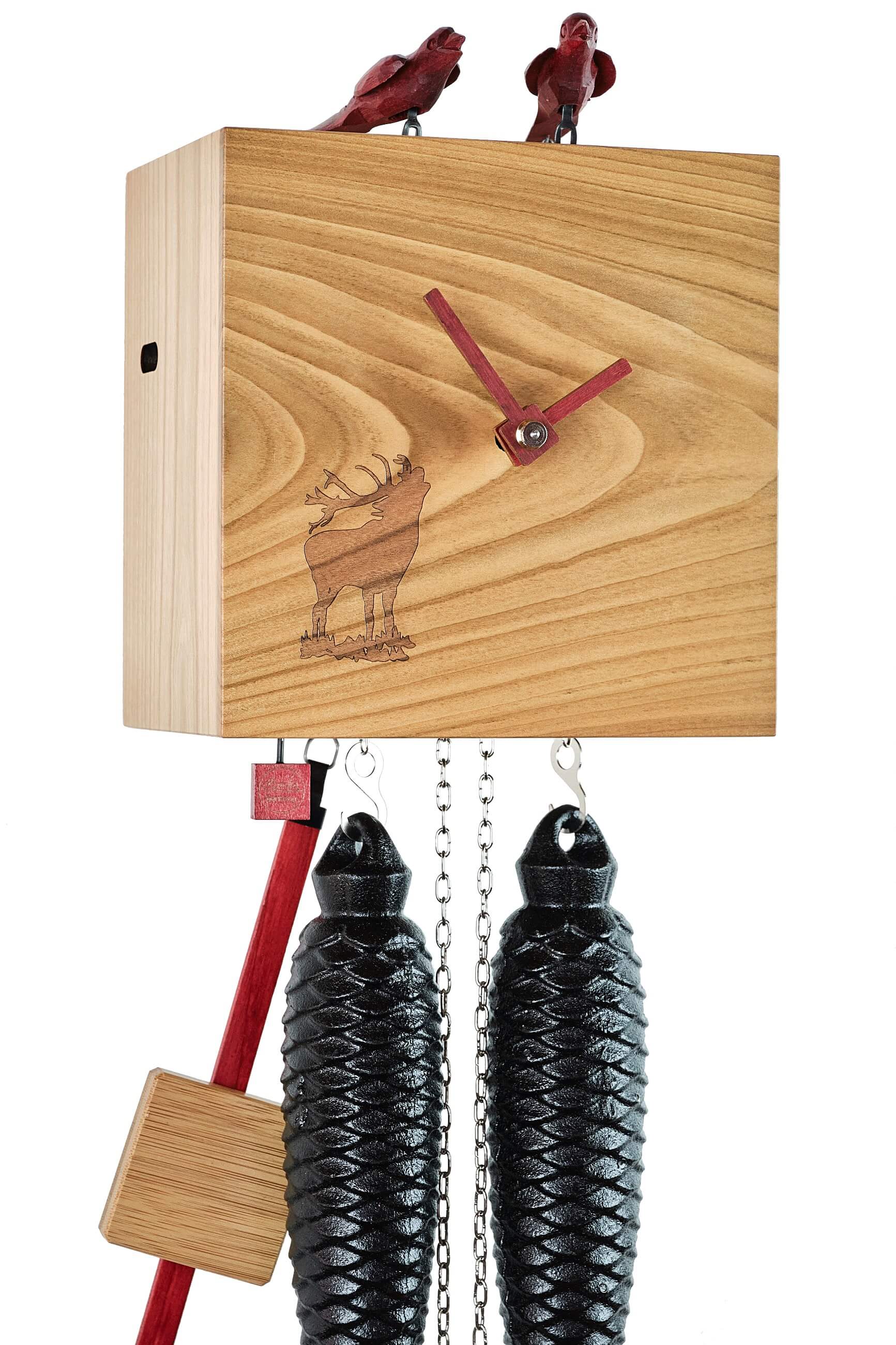 Romba -Cuckoo clock modern solid wood mechanical 8-day movement 16cm- BB33 KH-11