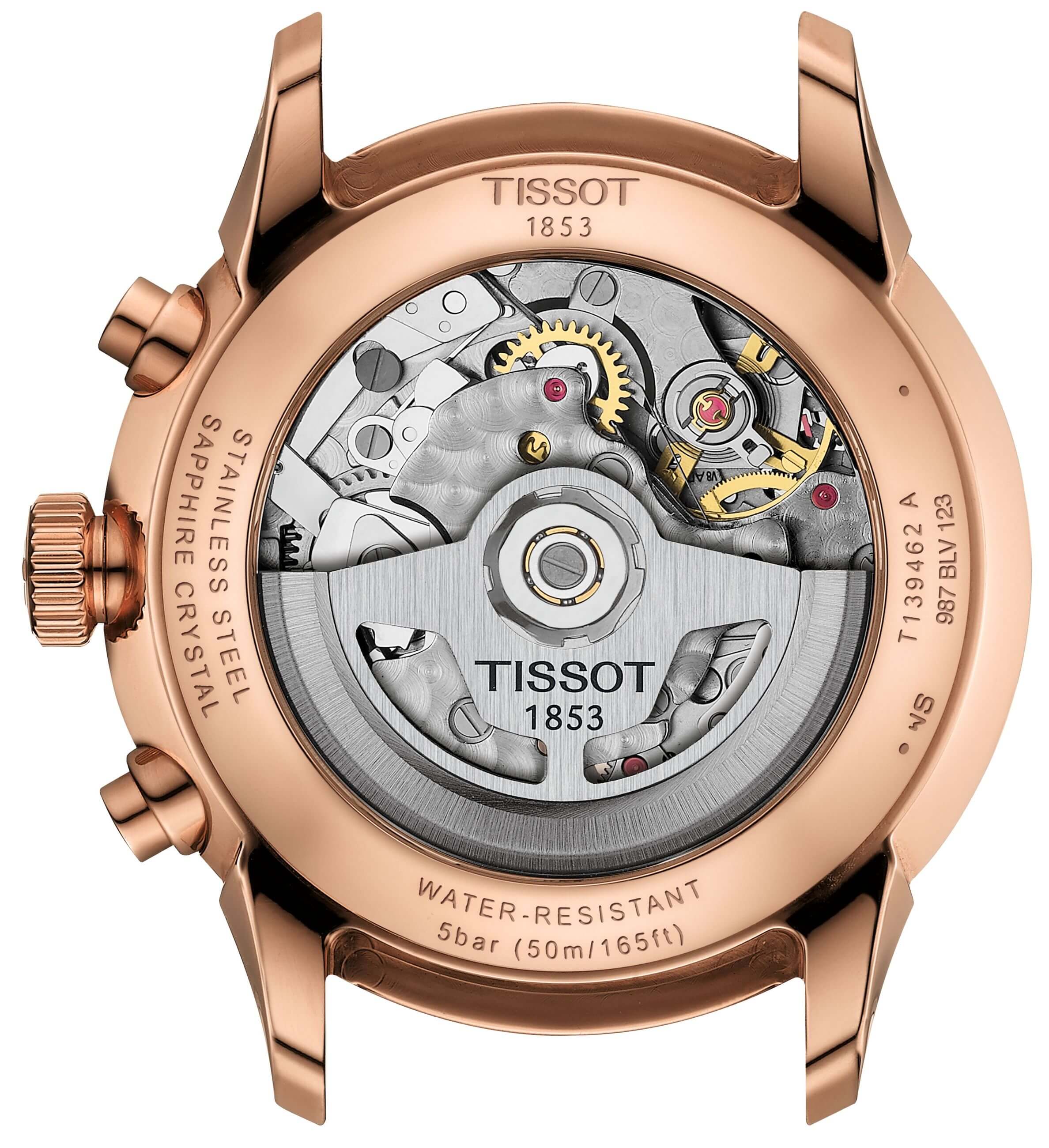TISSOT -Chemin Des Tourelles Chronograph Men's Watch Brown Automatic Sapphire Crystal 42mm- T139.462.36.298.00