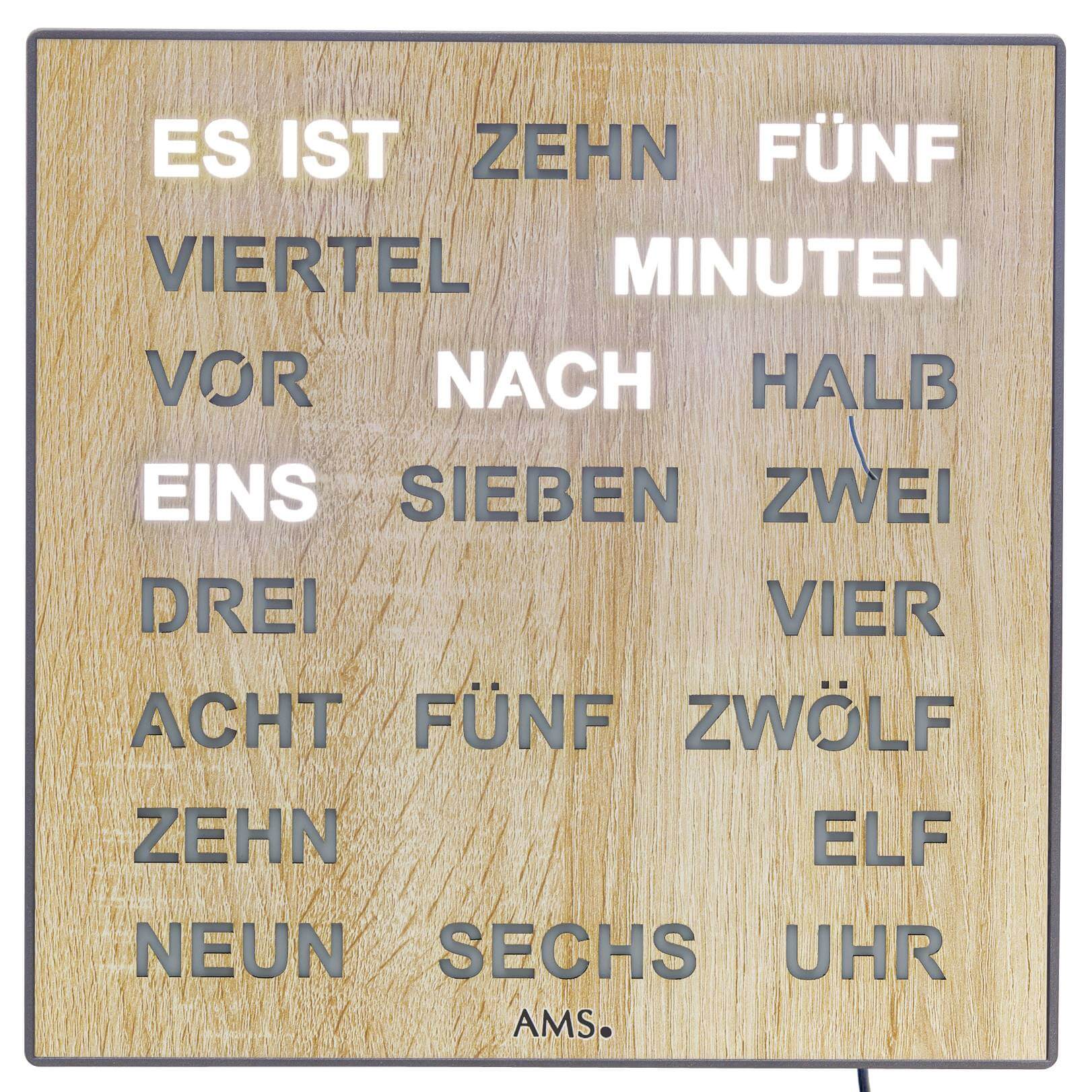 AMS -Wall/table clock Sonoma quartz 28cm- 1237