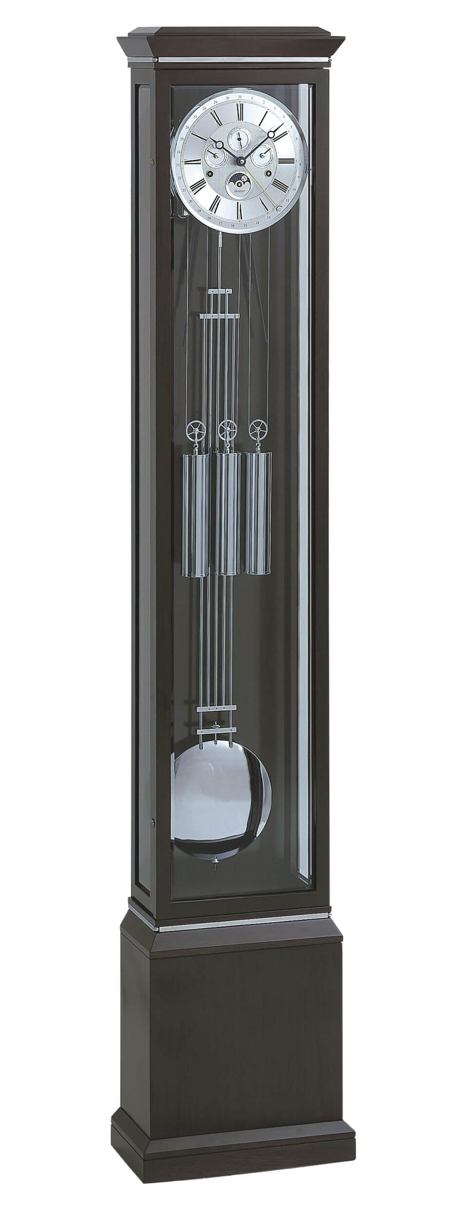 Kieninger -Standing Clock Dark Walnut Westminster Mechanical 190cm- 0137-22-01