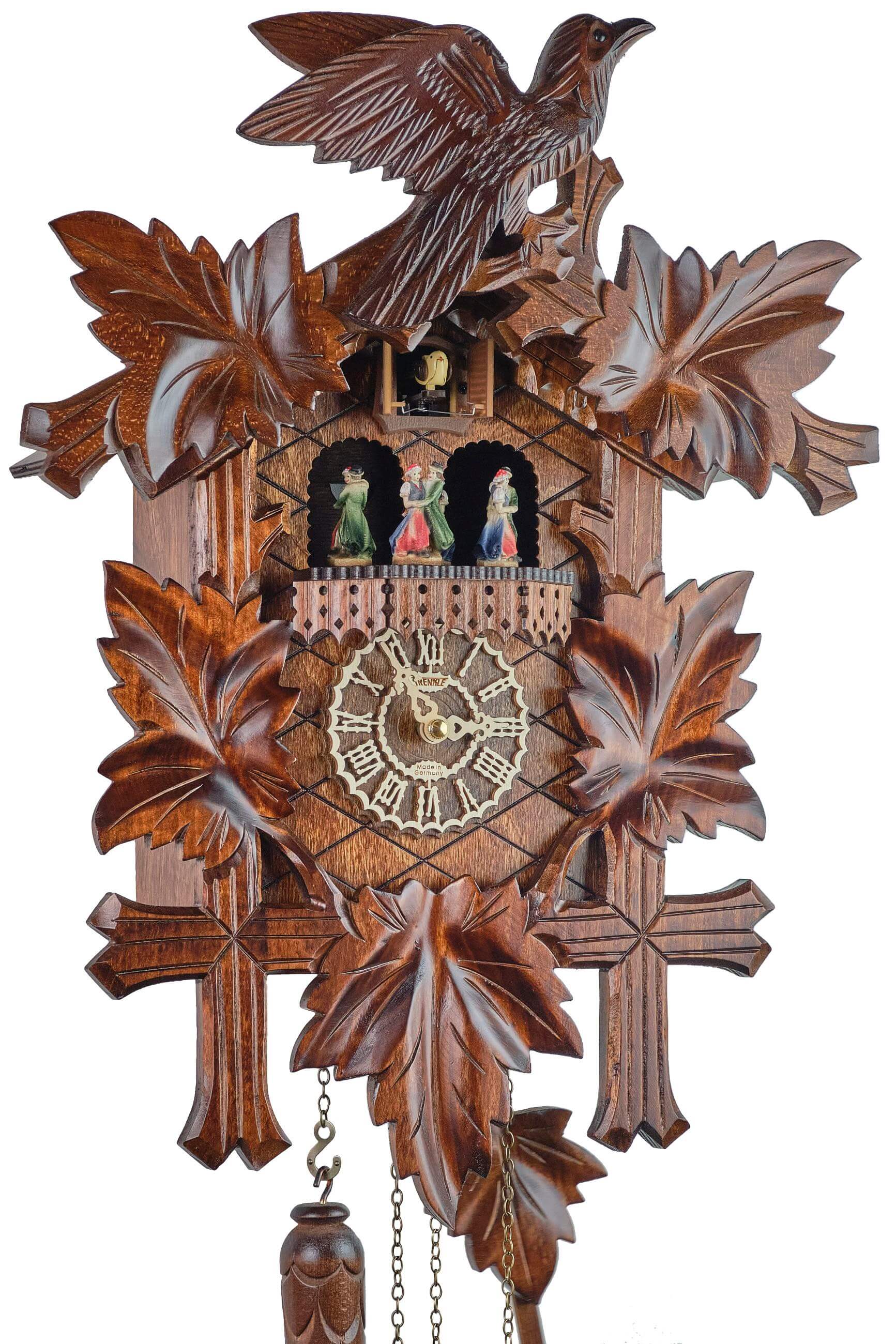 Trenkle -Cuckoo clock with music and dancing figures quartz movement 48cm- 7301 QMT HZZG