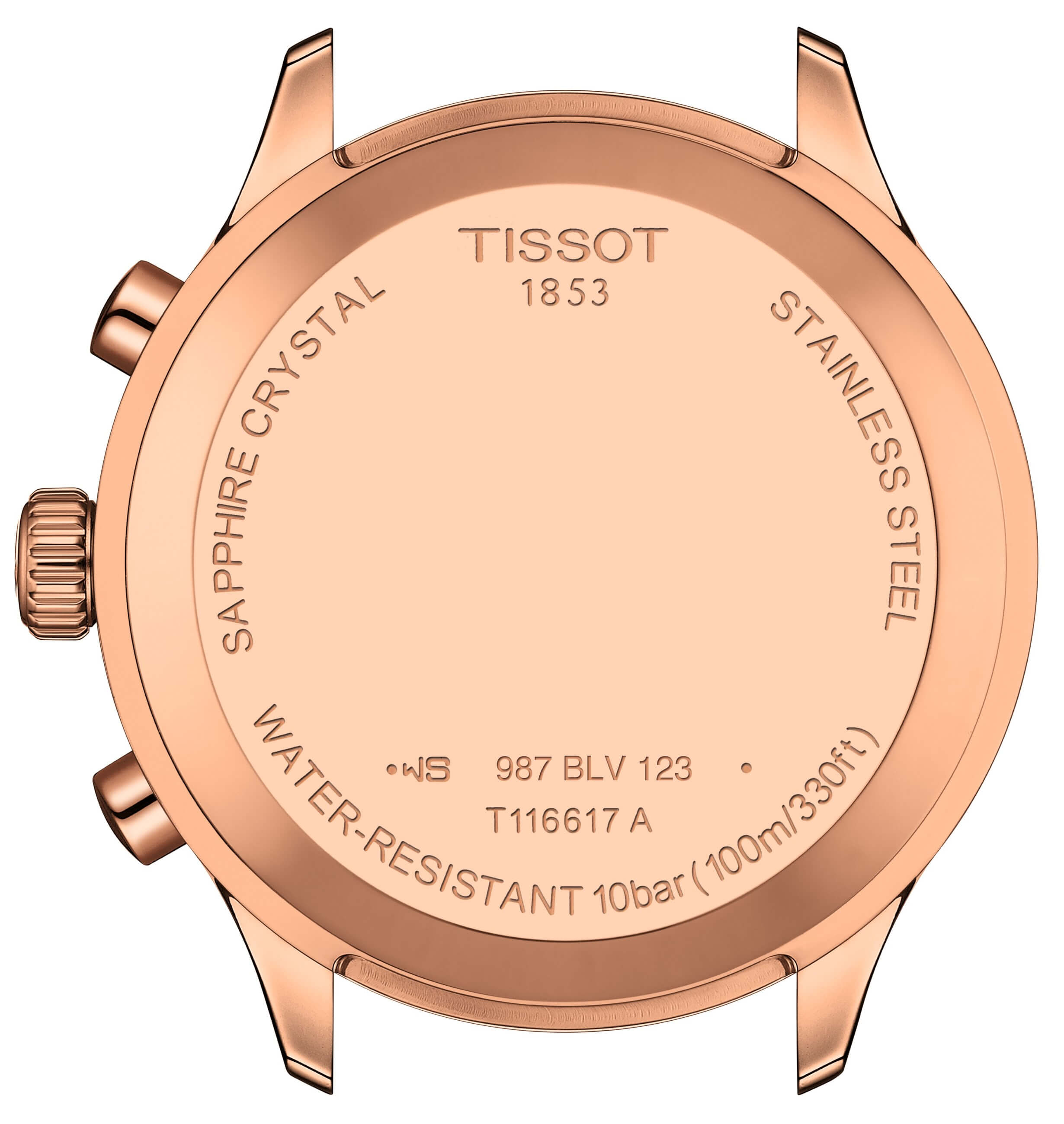 TISSOT -Chrono XL Classic men's watch blue rose gold quartz sapphire crystal 45mm- T116.617.36.042.00