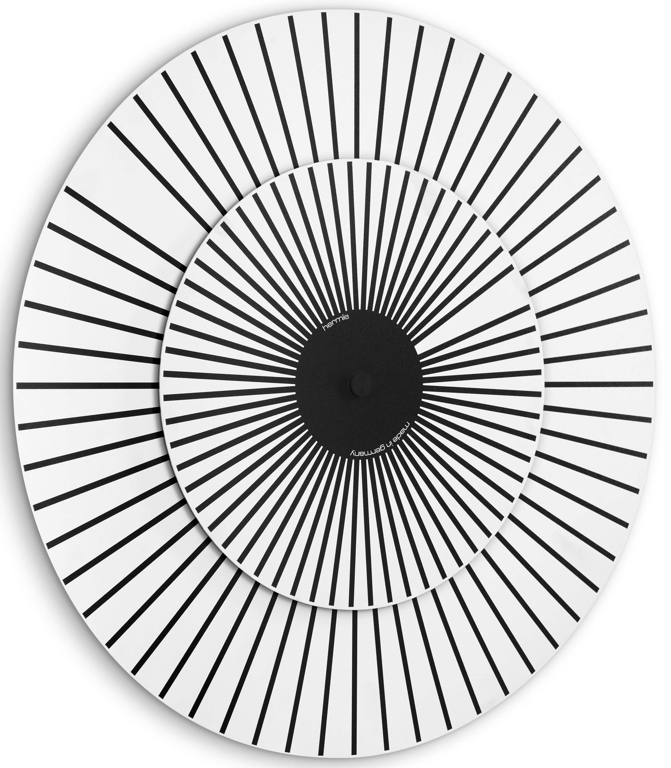 Hermle -118 Hand Design Wall Clock White Black Quartz 50cm- 30930-002100