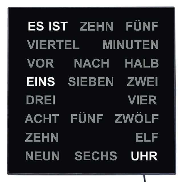 AMS -Wall/table clock black quartz 28cm- 1235