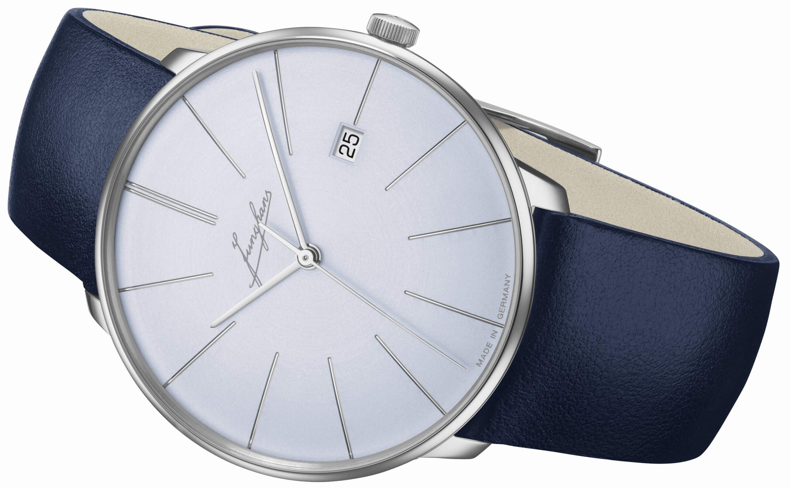 Junghans -Meister fein Automatic Signature Men's Watch Blue Sapphire Crystal 40mm- 027/4359.00