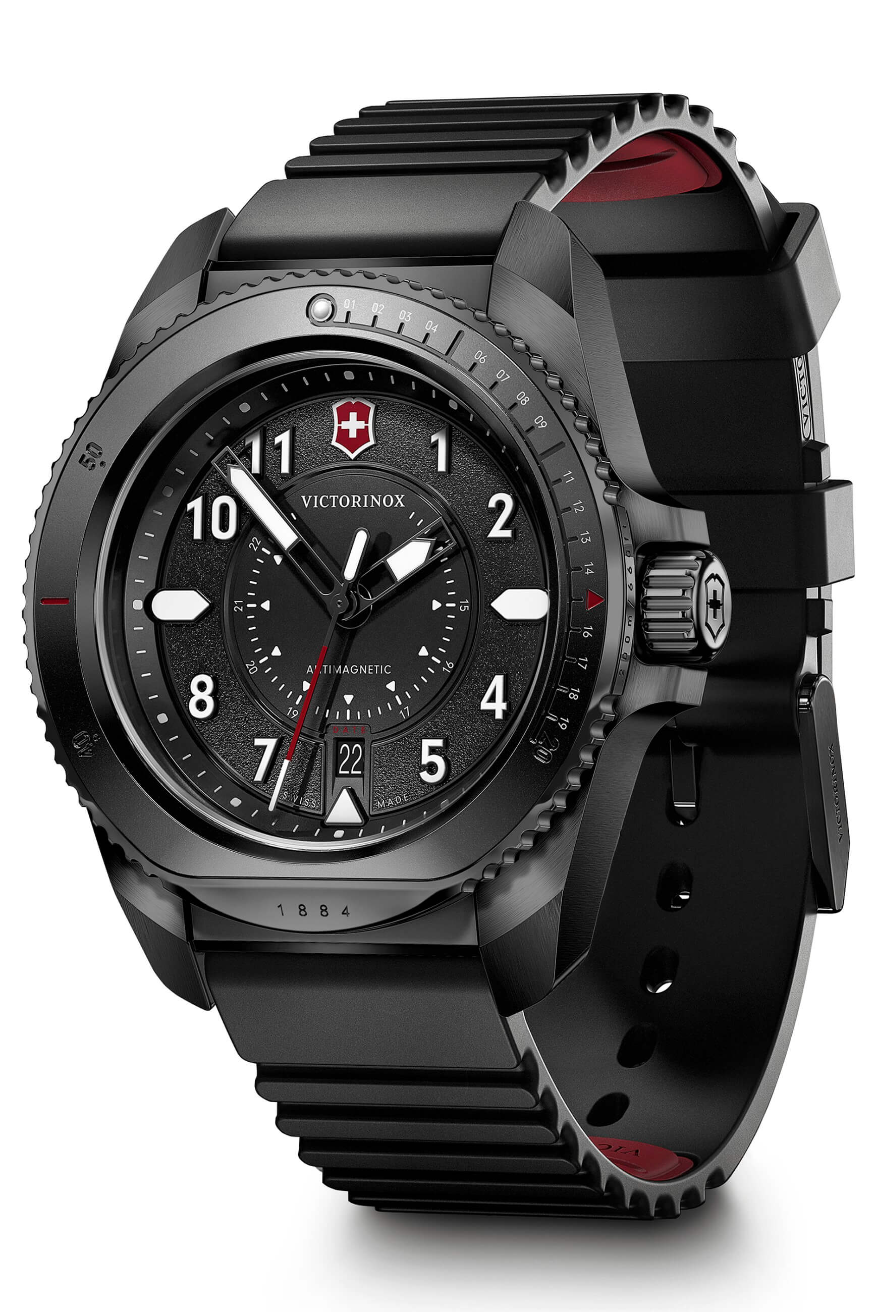 Victorinox -Journey 1884 Herrenuhr Schwarz Quarz Saphirglas 43mm- 241982