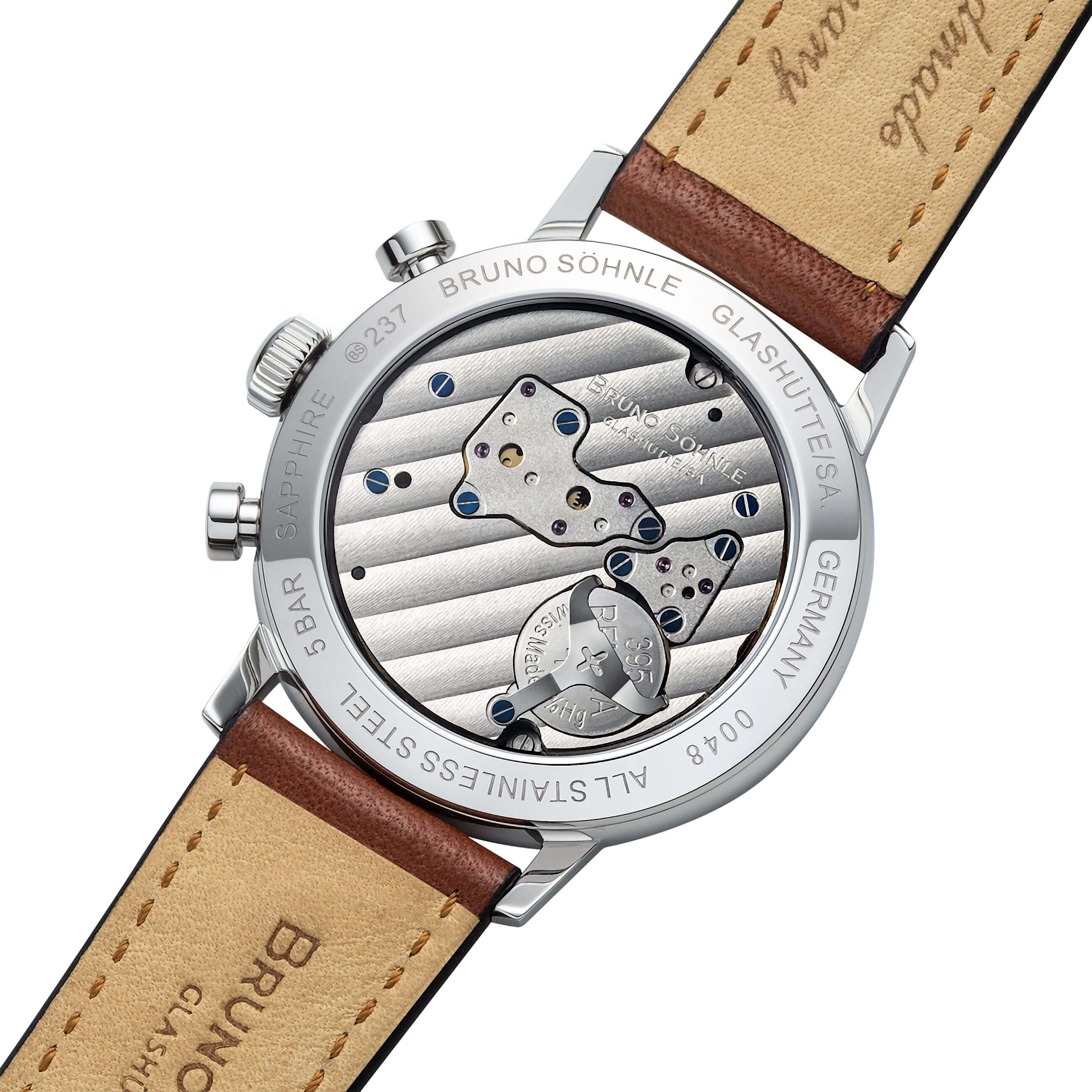 Bruno Söhnle -Bergamo Herrenuhr Braun Grau Datum Chronograph Saphirglas Quarz 39mm- 17-13237-831