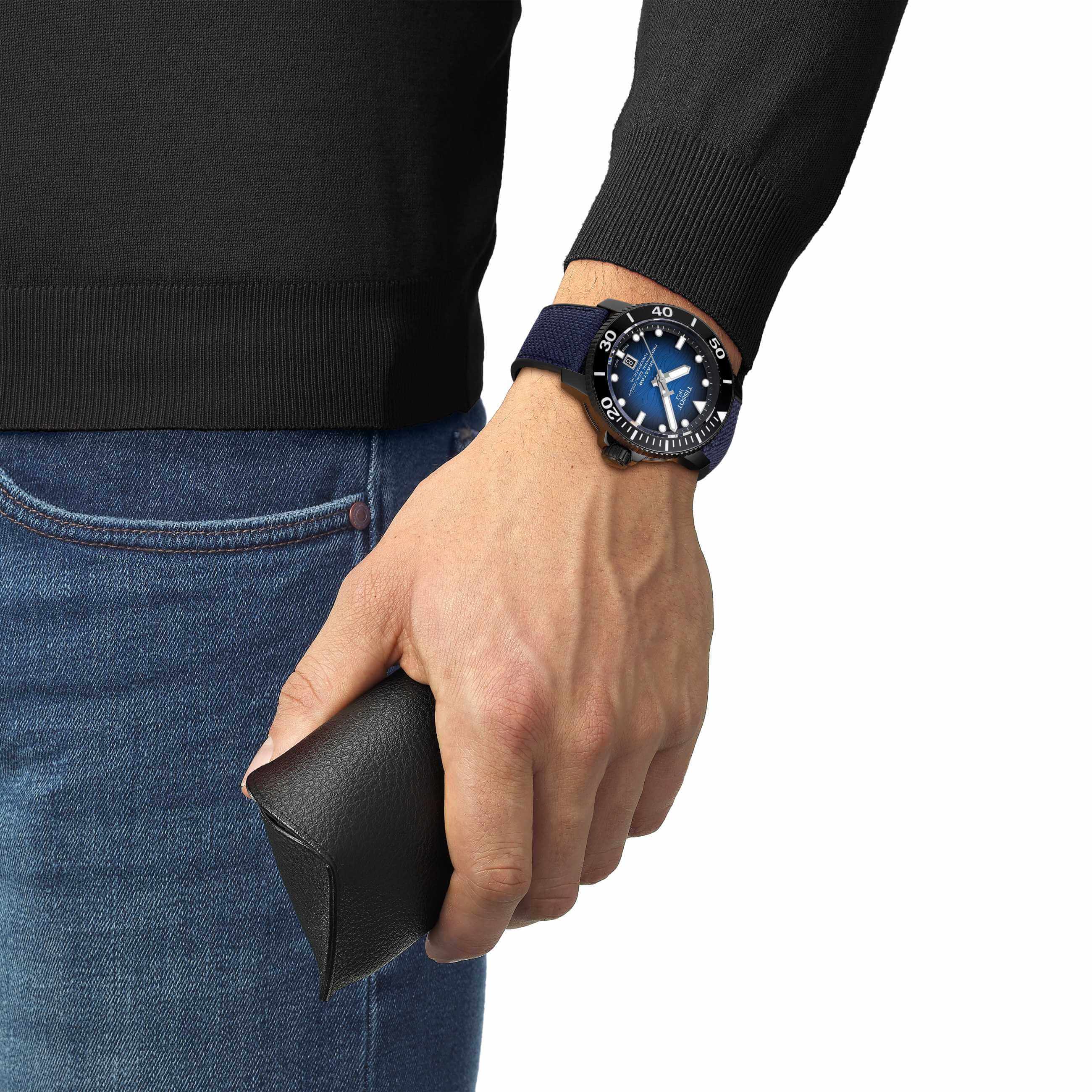 TISSOT -Seastar 2000 Professional Powermatic 80 men's watch blue automatic 46mm- T120.607.37.041.00