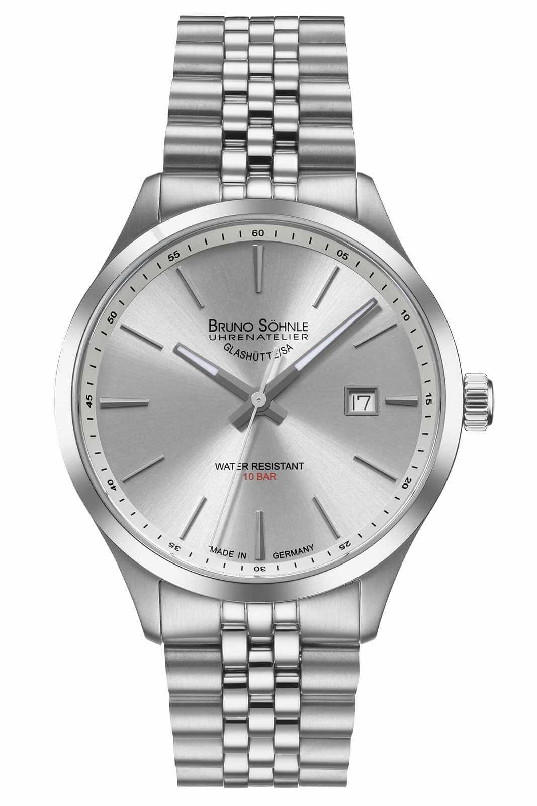 Bruno Söhnle -Turin II Big Herrenuhr Silber Quarz 41mm- 17-13225-242