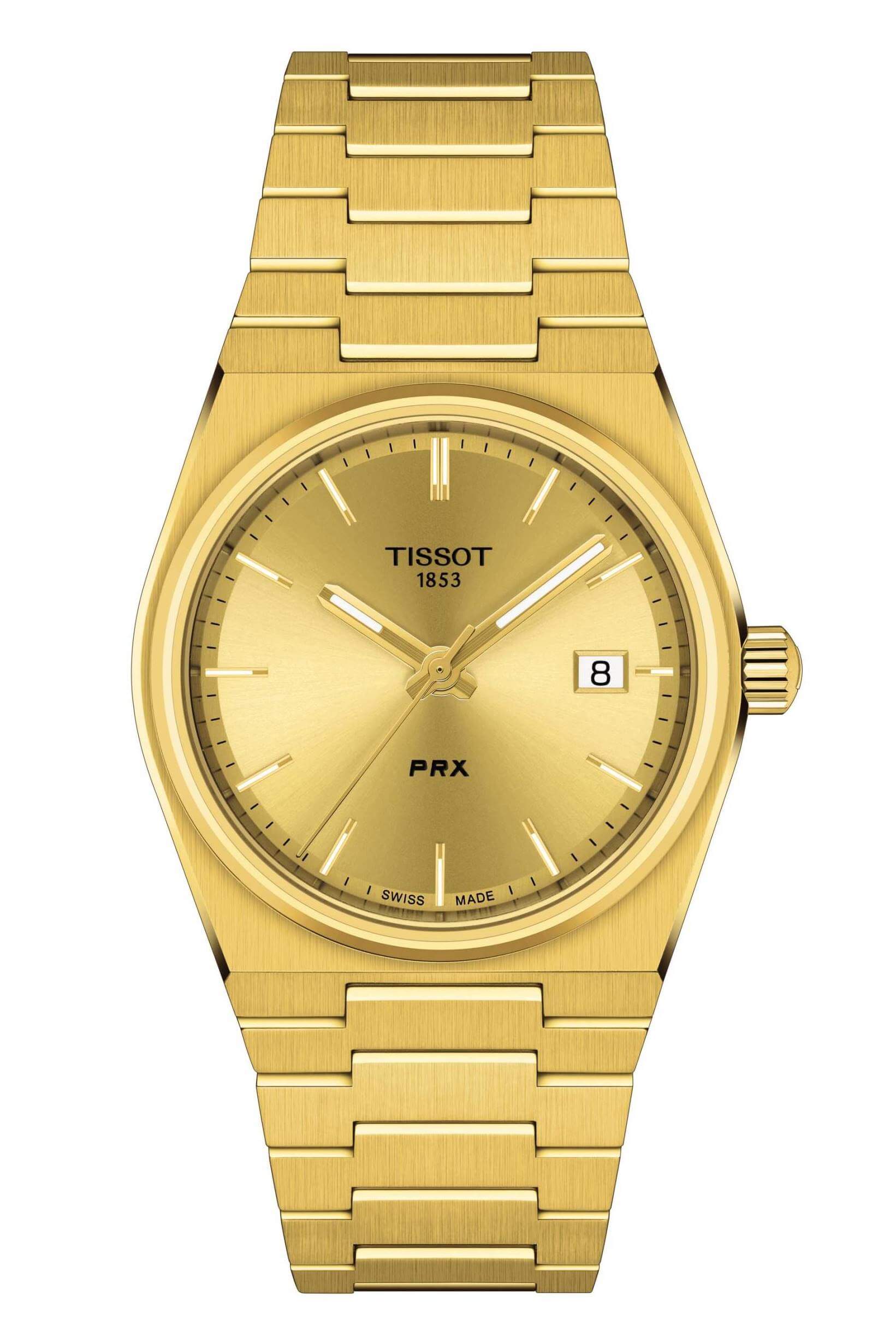 TISSOT -PRX 35mm ladies' watch gold quartz date 35mm- T137.210.33.021.00