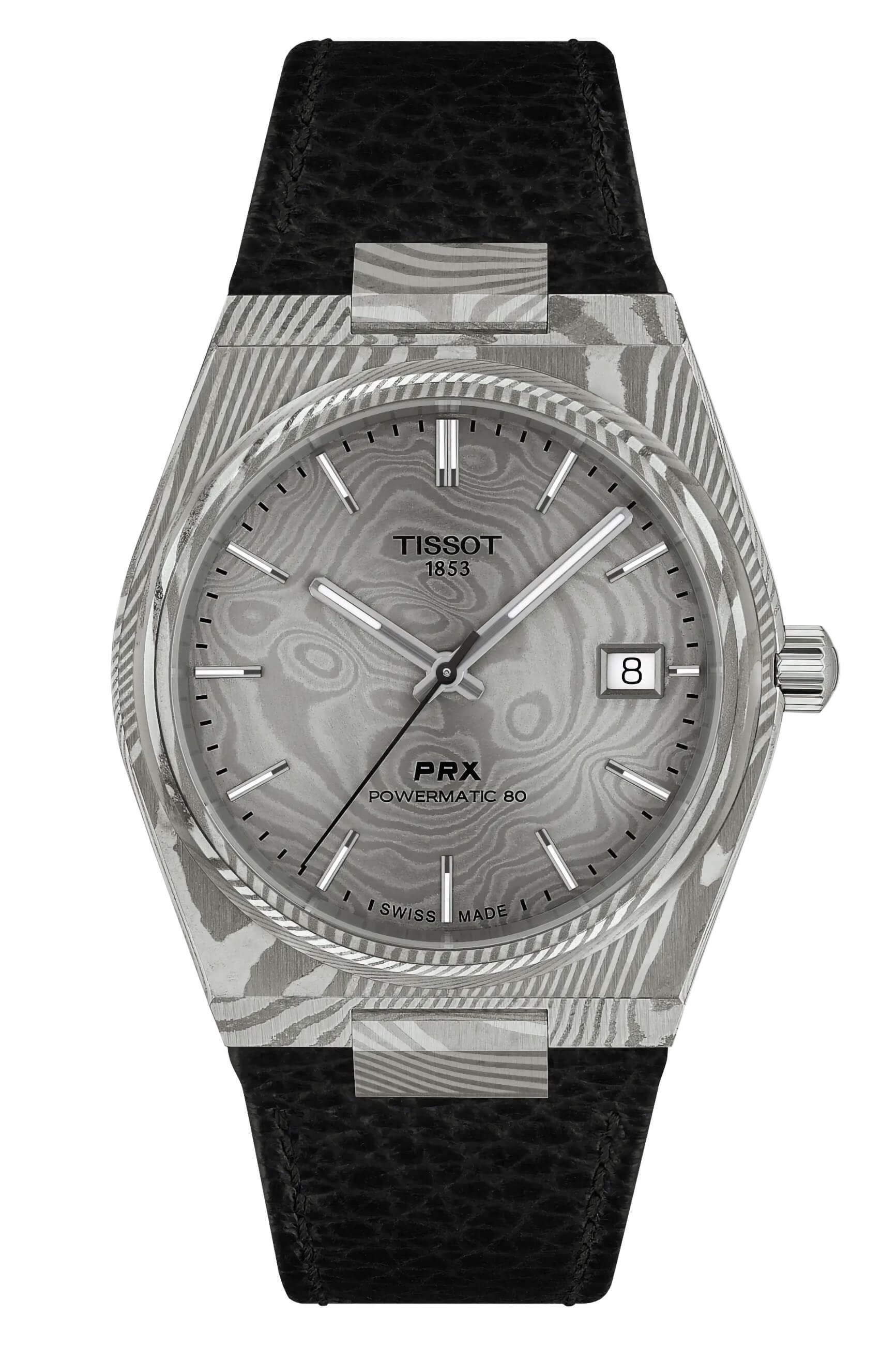 TISSOT -PRX Herrenuhr Schwarz Grau Datum Saphirglas Automatik 38mm- T137.807.96.081.00