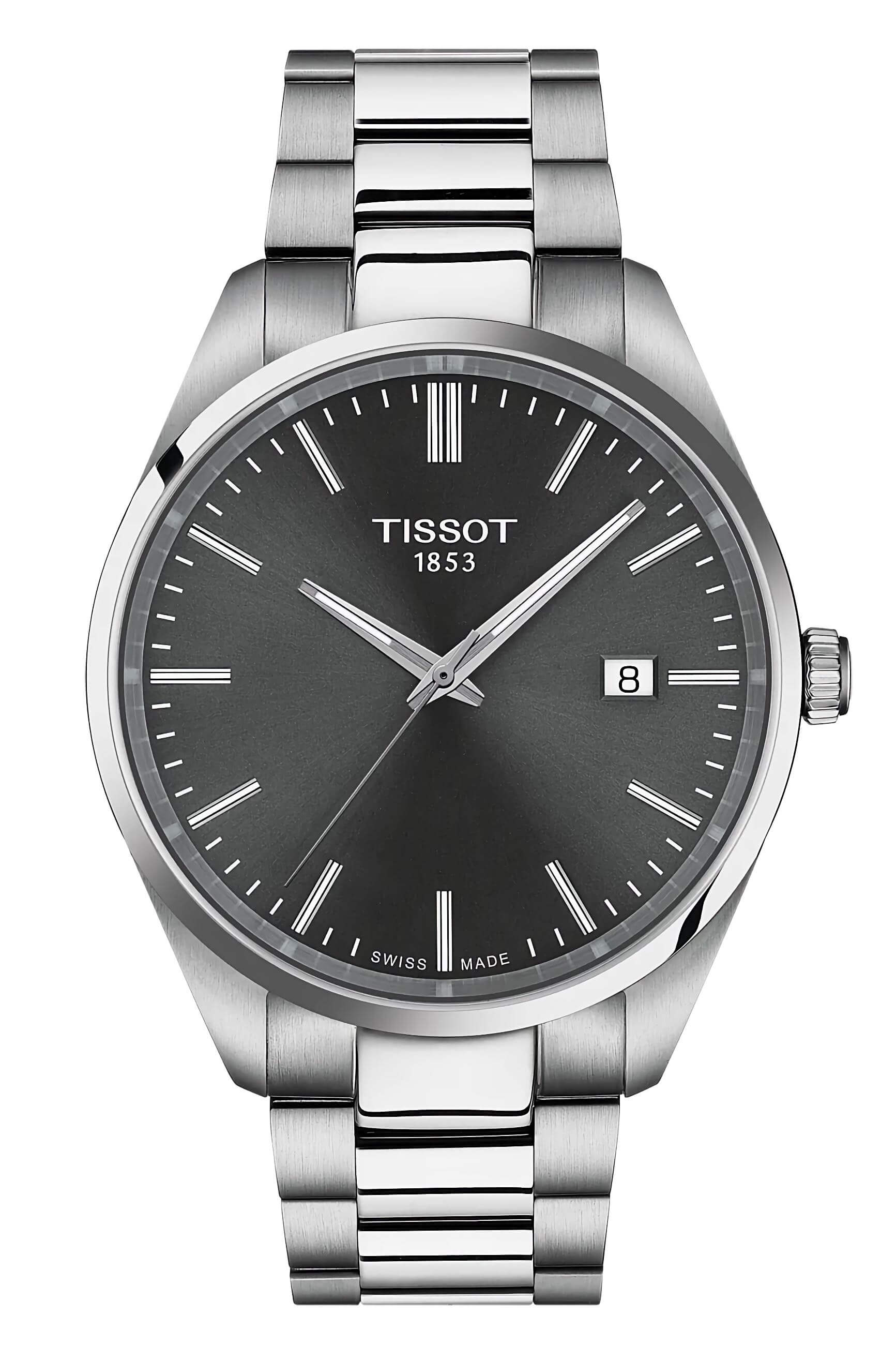 TISSOT -PR 100 Herrenuhr Silber Grau Saphirglas Quarz 40mm- T150.410.11.081.00