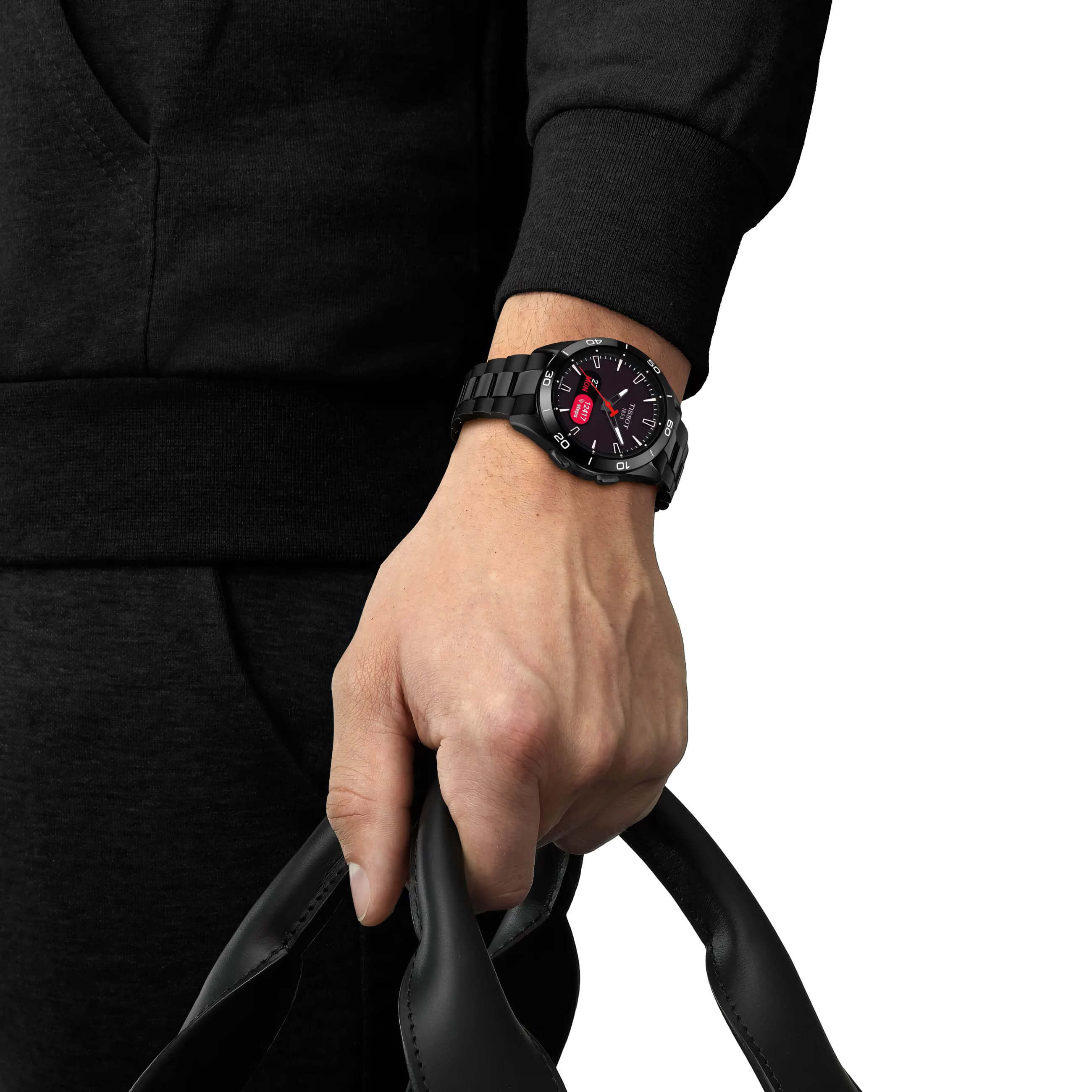 TISSOT -T-Touch Connect Sport Herren und Damenuhr Schwarz Saphirglas Quarz 43mm- T153.420.44.051.01