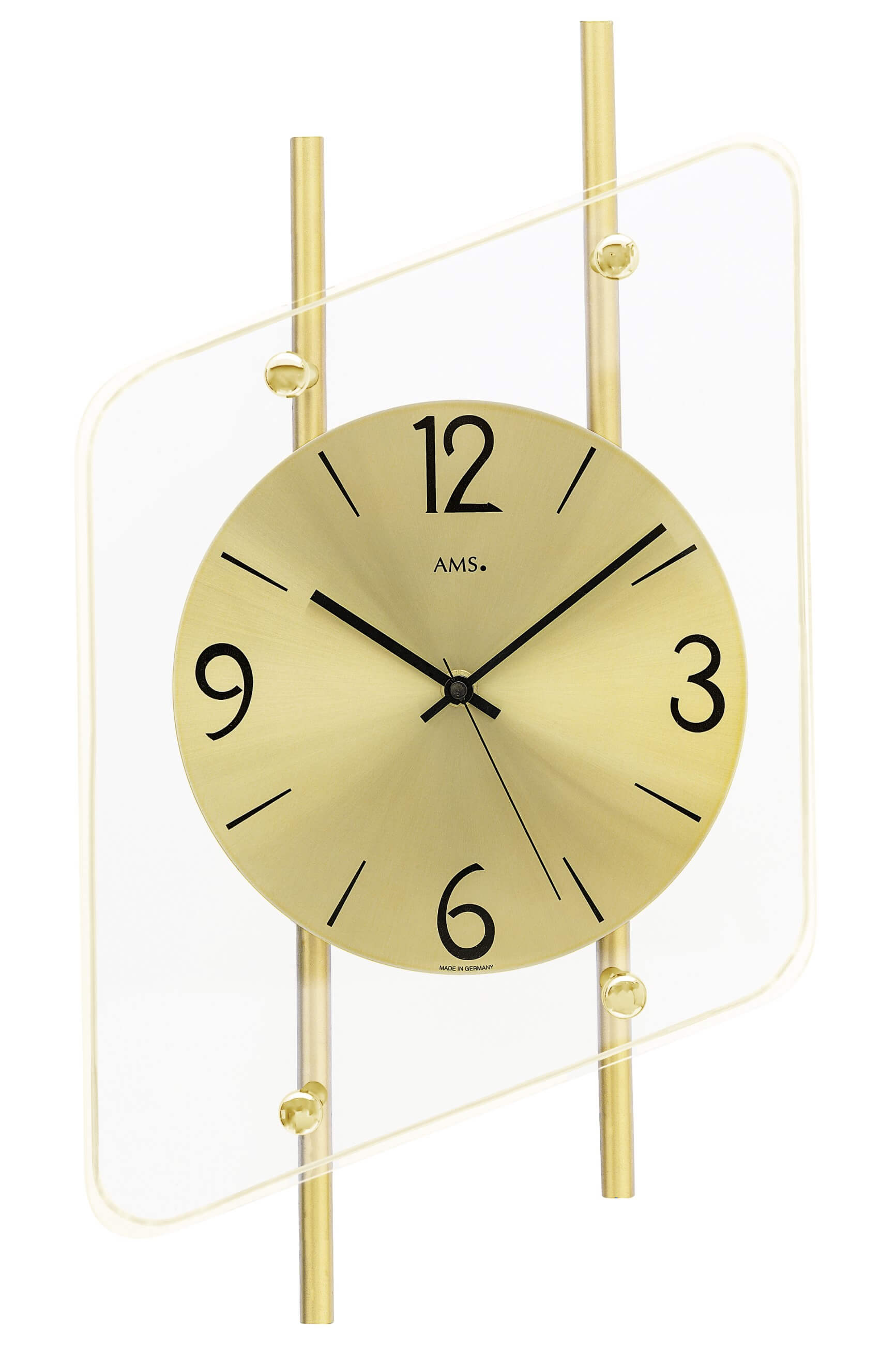 AMS -Wall clock brass radio controlled movement 45cm- 5583
