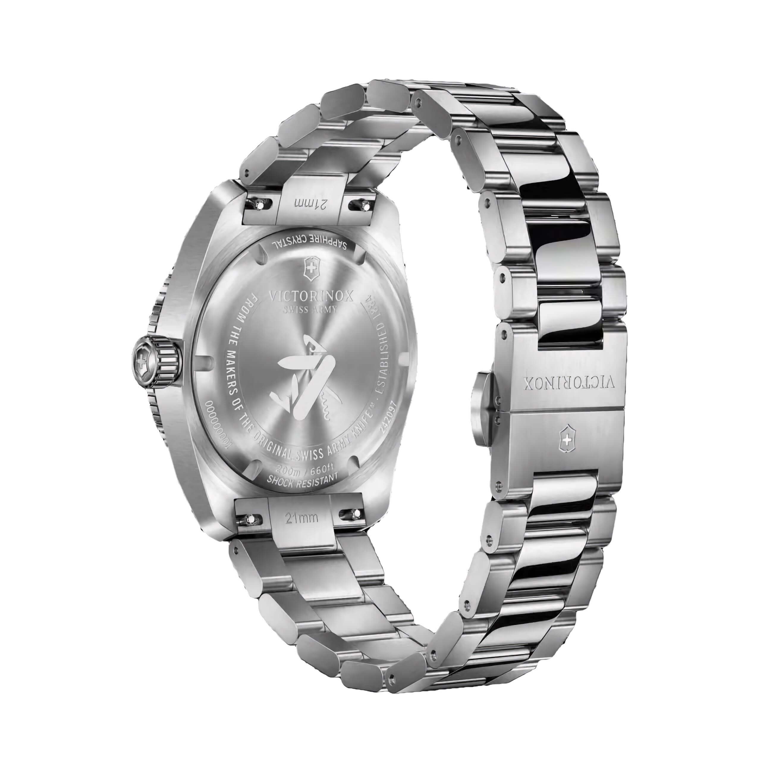 Victorinox -Victorinox Herren Armbanduhr Maverick Silber Schwarz Datum Quarz 39mm- 242097