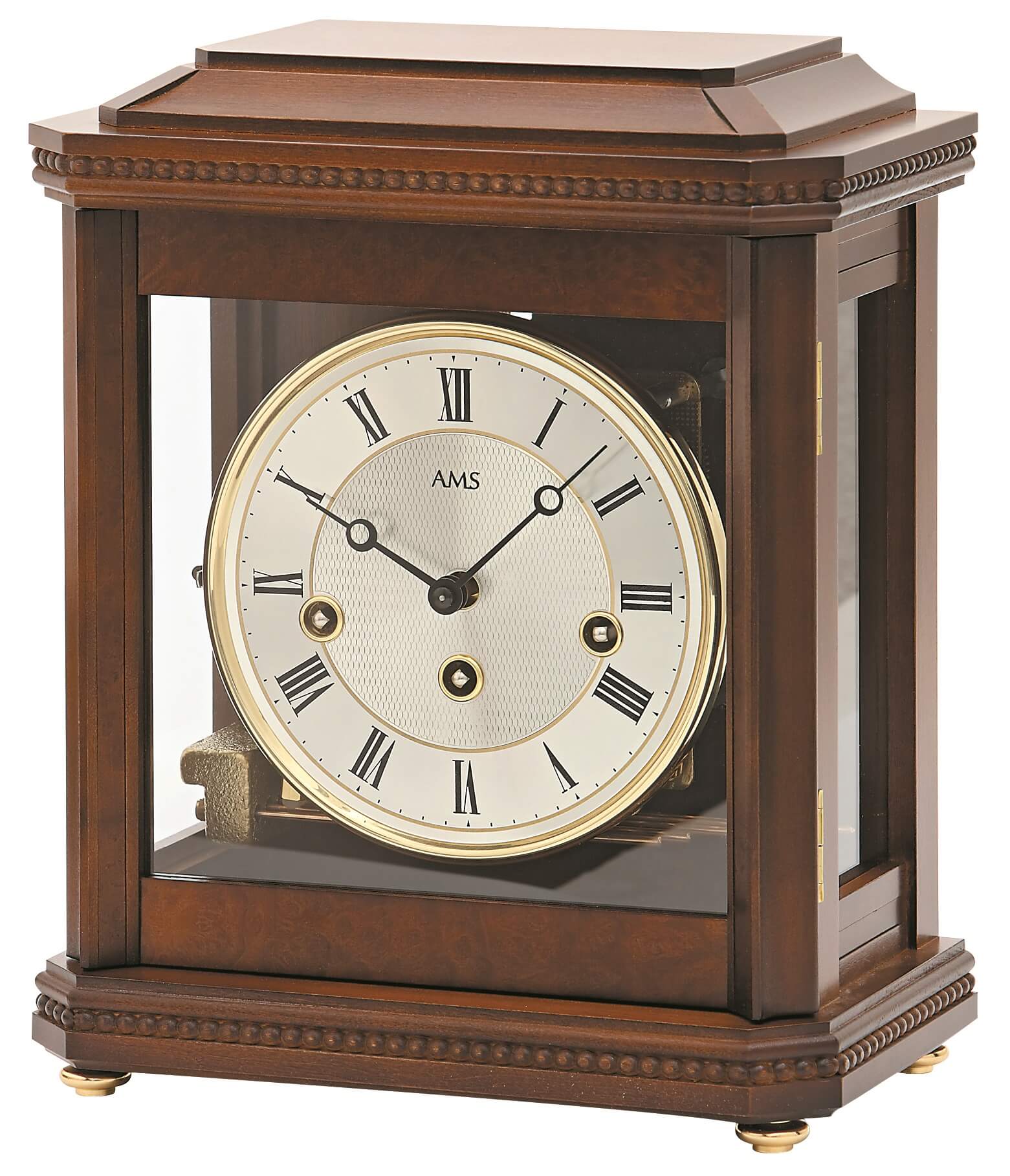 AMS -table clock 29cm walnut- 2196/1