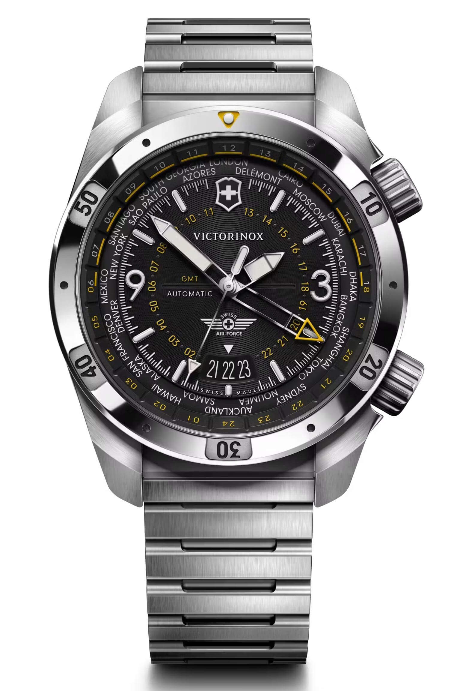 Victorinox -Air Pro Herrenuhr Silber Schwarz Automatik 43mm- 242004