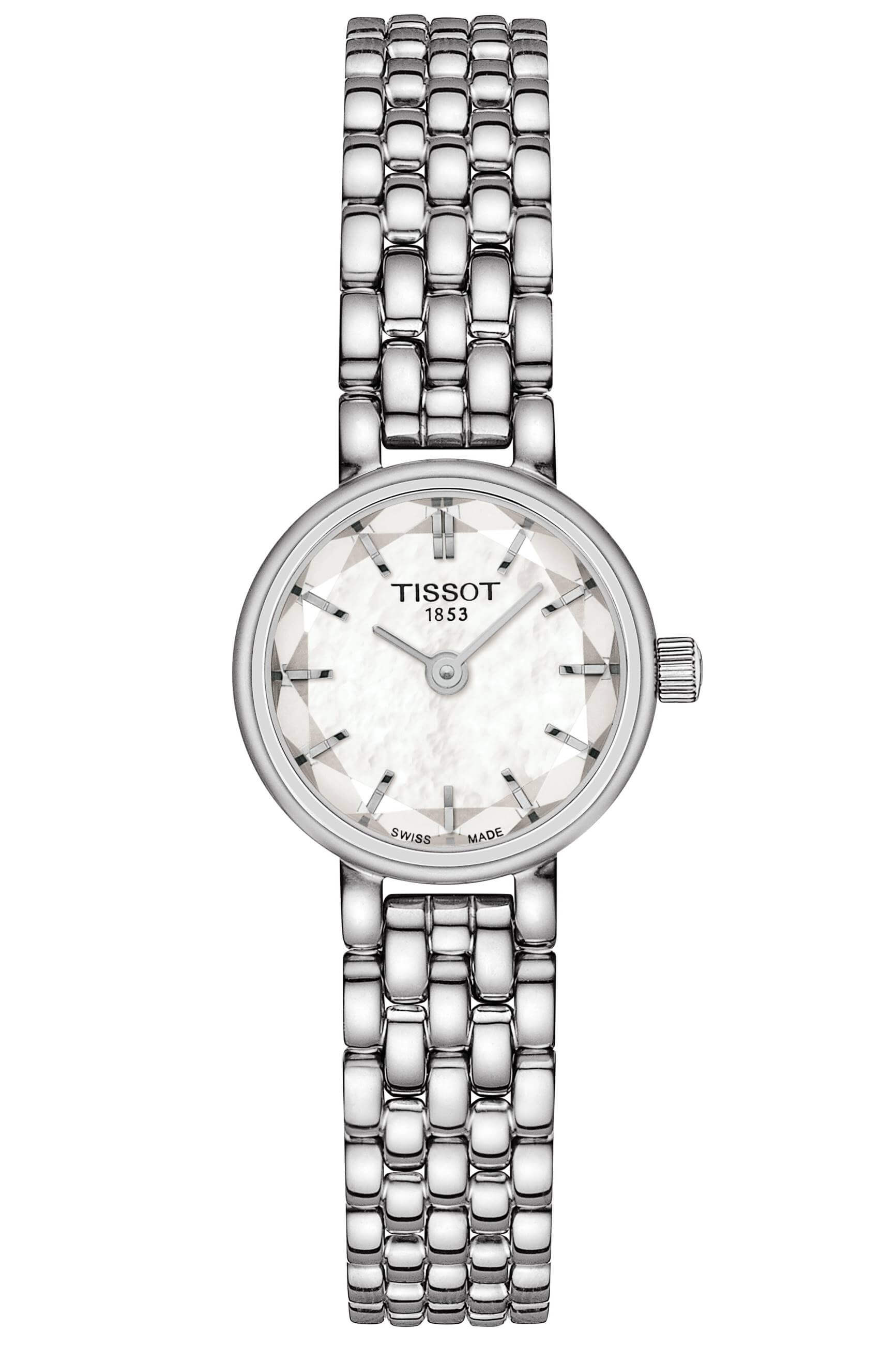TISSOT -Lovely Round Damenuhr Silber Perlmutt Quarz Saphirglas 20mm- T140.009.11.111.00
