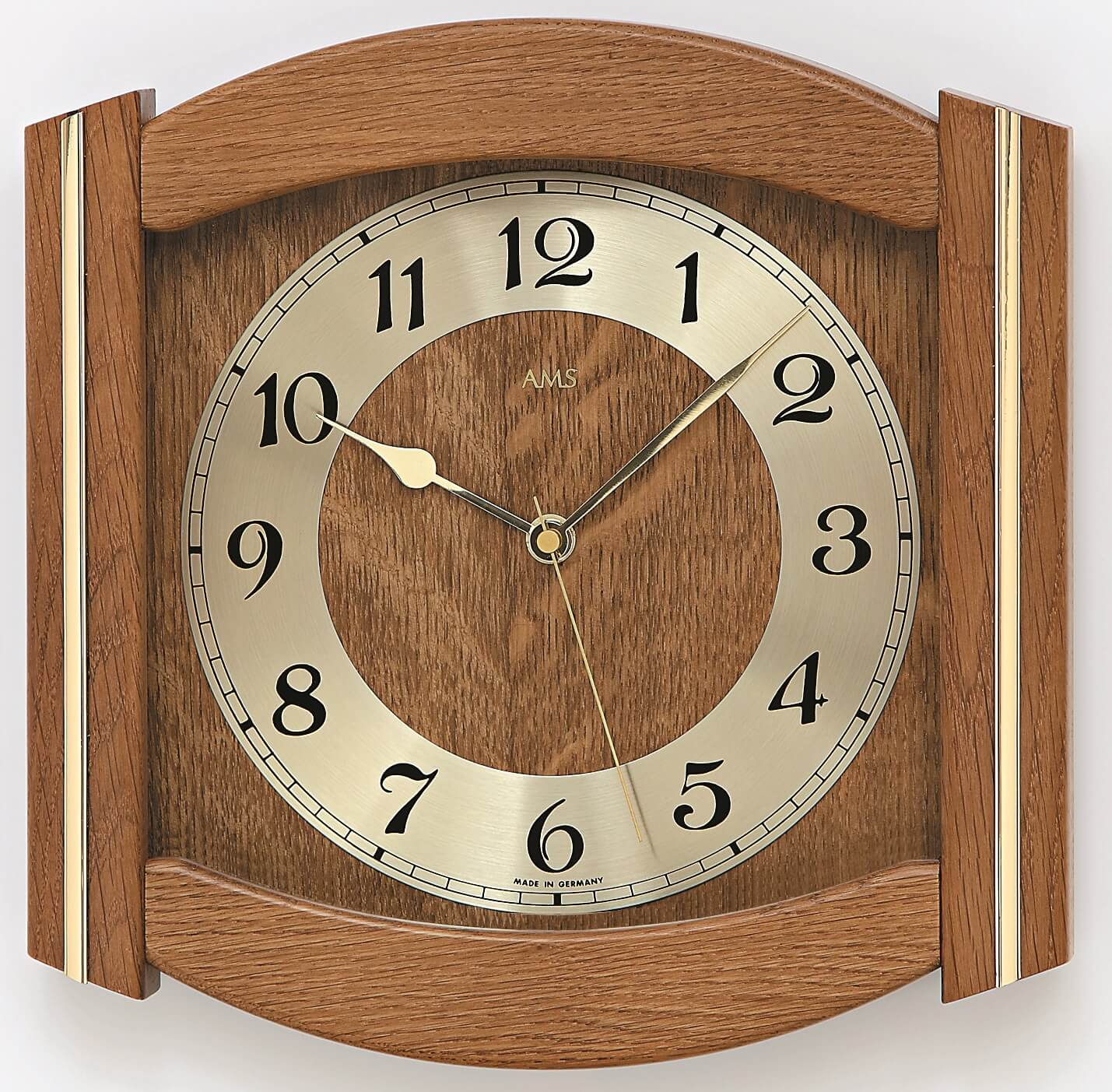 AMS -Radio wall clock 27cm rustic oak- 5822/4