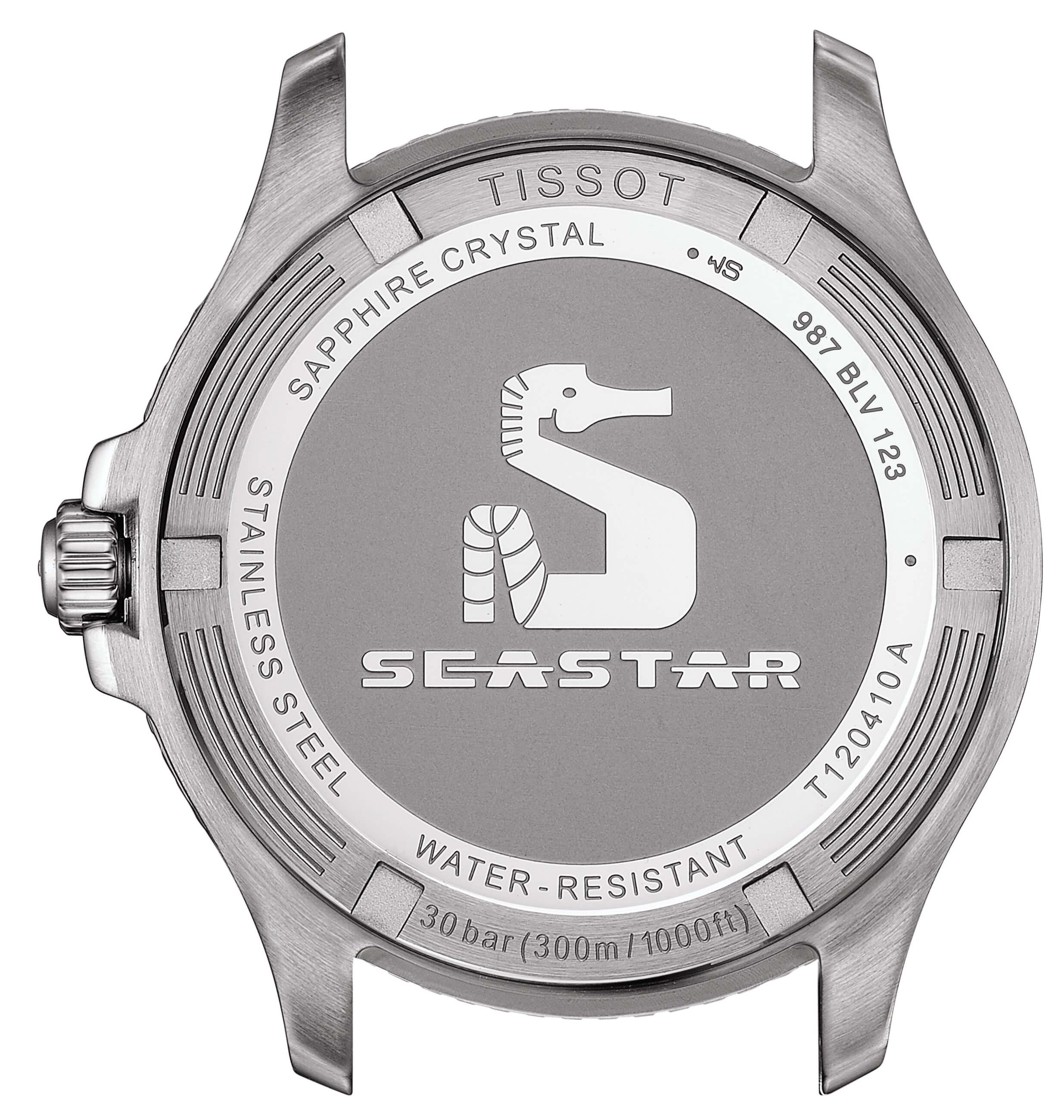TISSOT -Seastar 1000 men's and ladies' watch black quartz sapphire crystal 40mm- T120.410.27.051.00