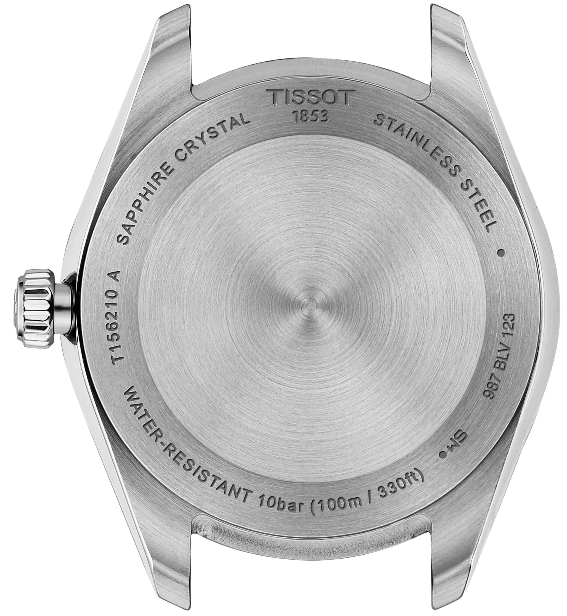 TISSOT -Ballade ladies' watch silver light green quartz sapphire crystal 34mm- T156.210.11.091.00