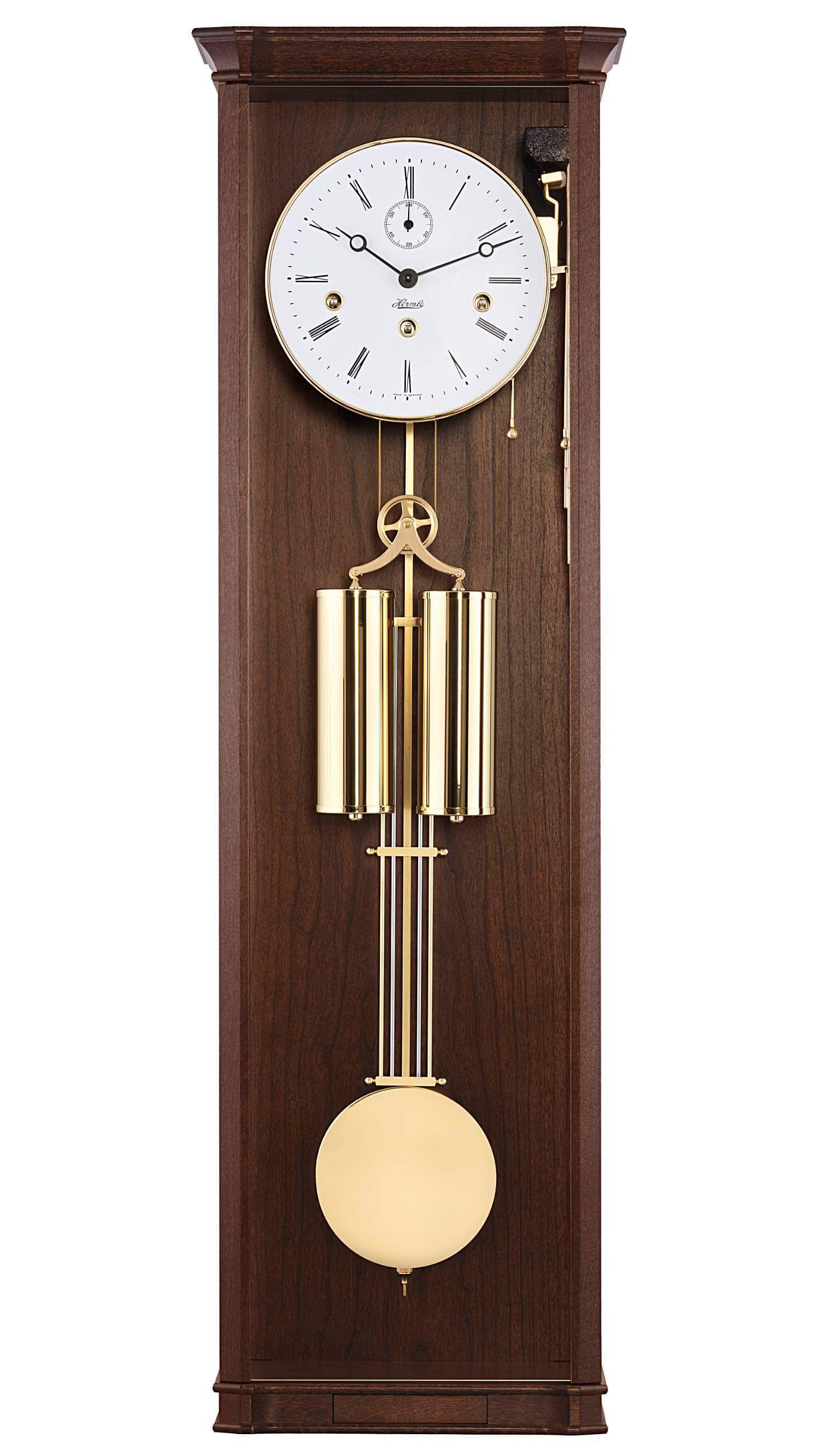 Hermle -Wanduhr Nussbaum Messing 8-Tage Westminster Mechanisch 88cm- 71008-030351
