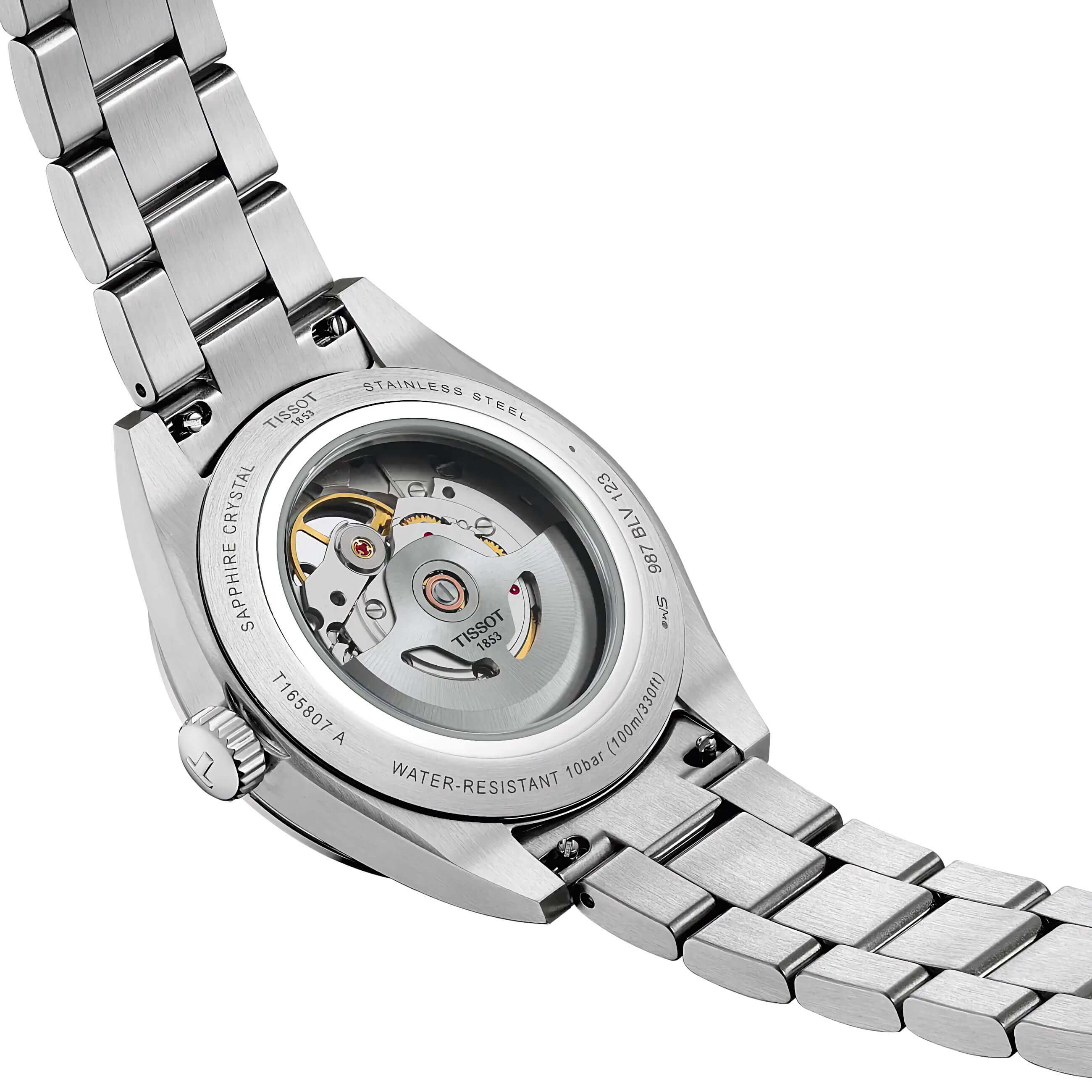 TISSOT -TISSOT Gentleman Automatik silber blau 38mm- T165.807.11.041.00