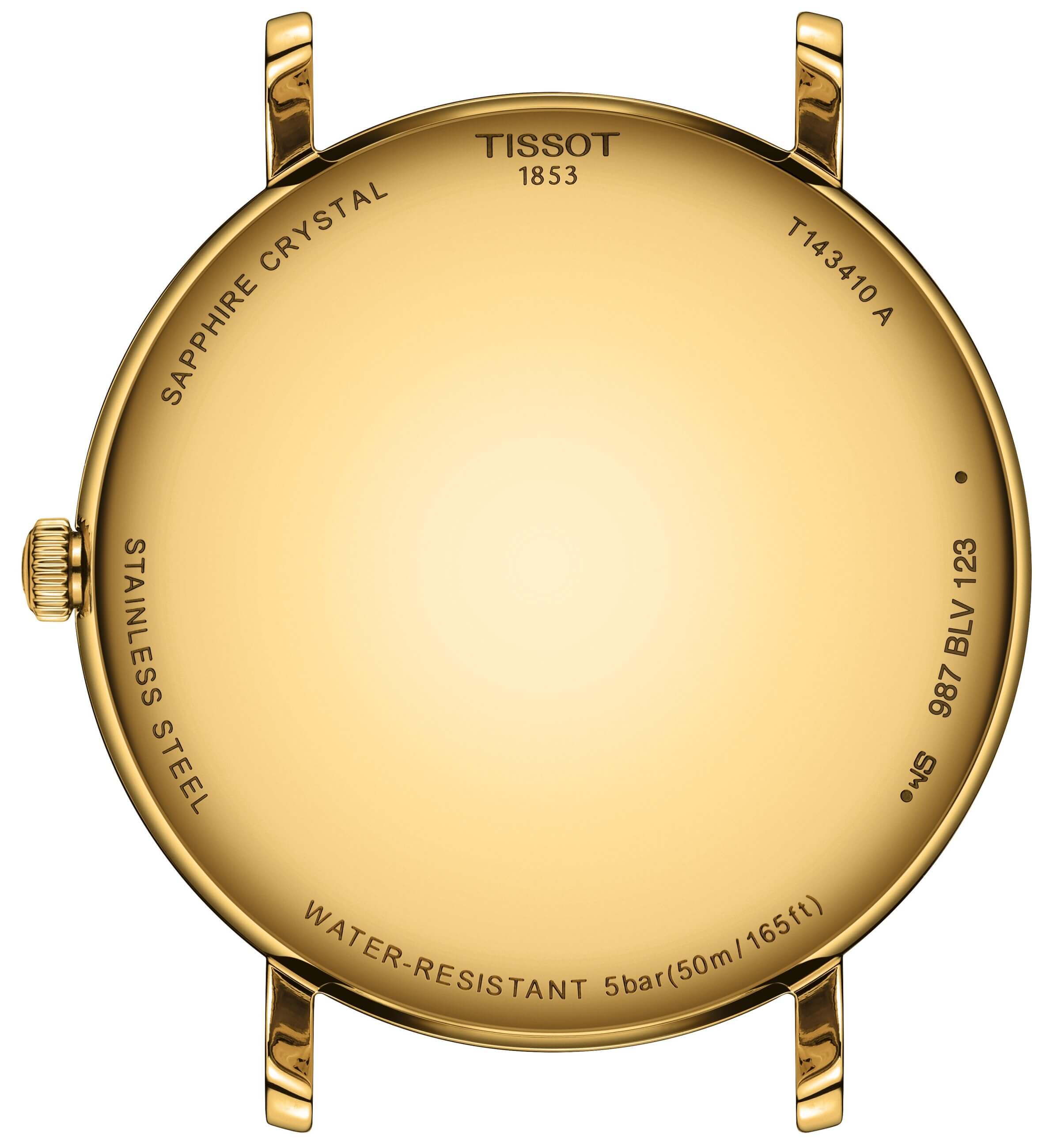 TISSOT -Everytime men's watch gold green quartz sapphire crystal 40mm- T143.410.33.091.00