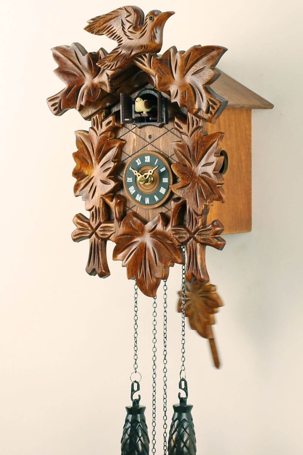 Eble -Cuckoo clock quartz movement music five leaves 30cm- 55400000