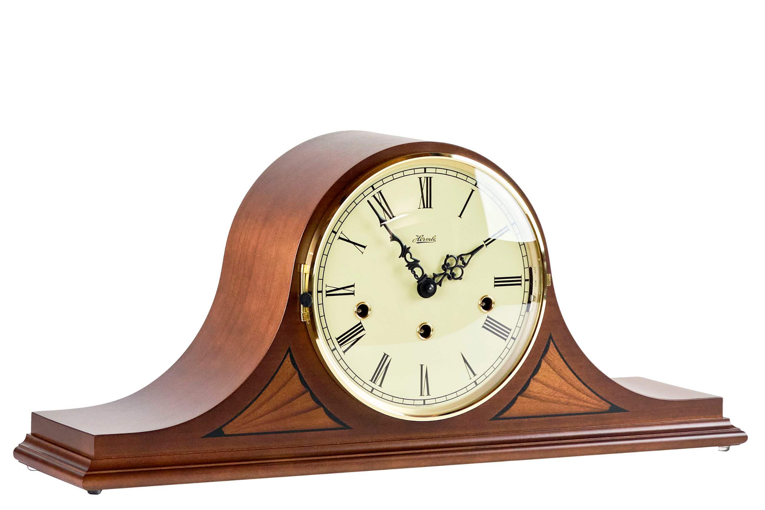 Hermle -Tischuhr Amerikanischer Nussbaum Mechanisch 3 Melodien 50cm- 21153-031050