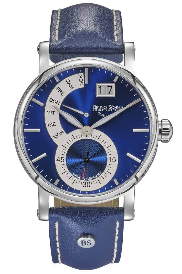 Bruno Söhnle -Pesaro II Men's Watch Blue Date Quartz 43mm- 17-13073-383