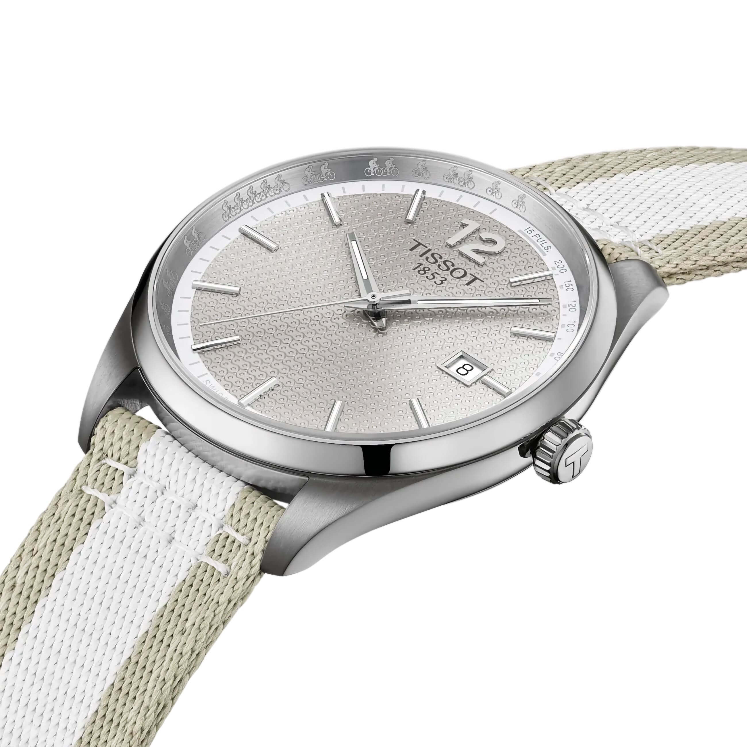 TISSOT -PR 100 Cycling  Damenuhr Bicolor Datum Saphirglas Quartz 40mm- T150.410.17.037.00