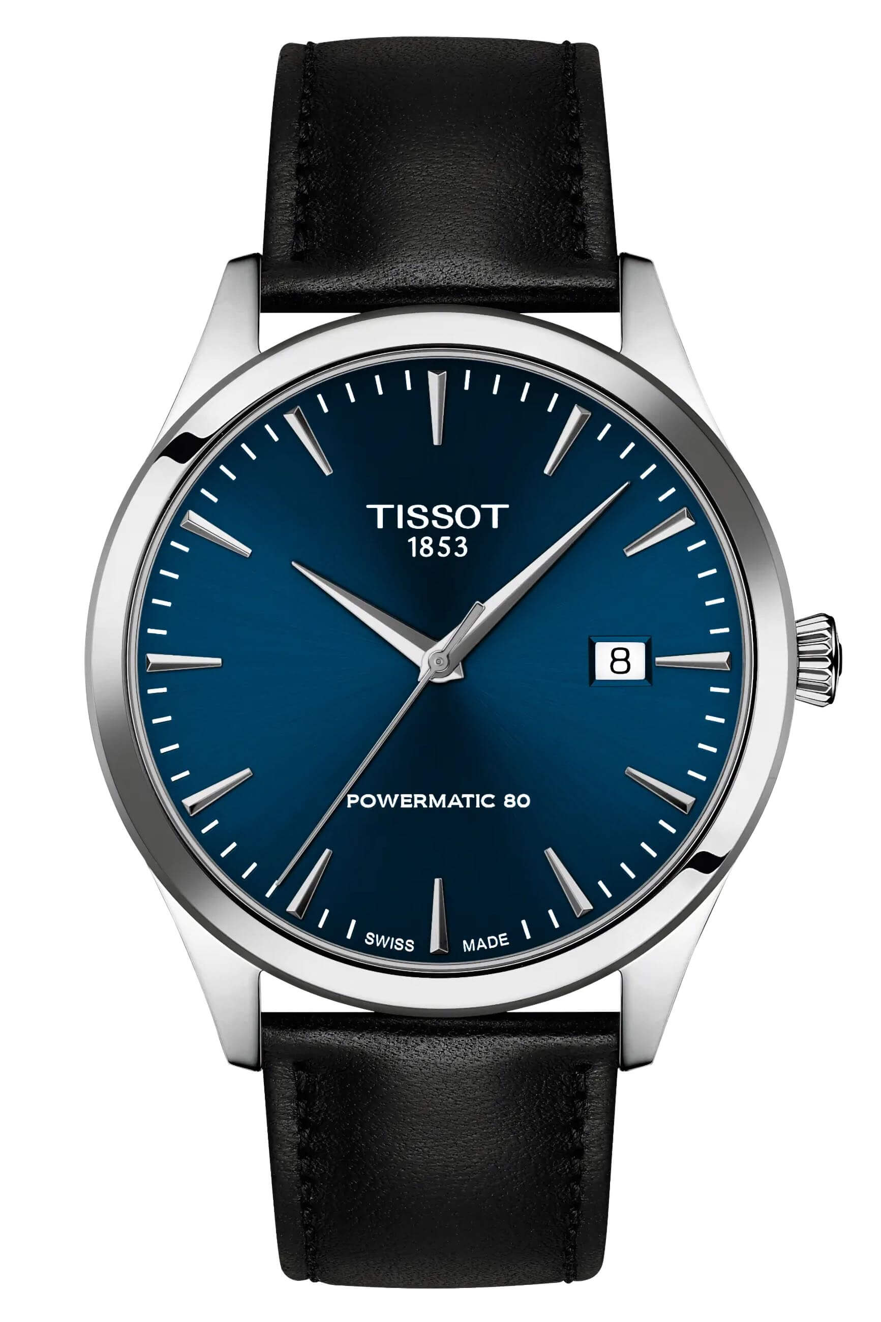 TISSOT -Classic Dream Herrenuhr Schwarz Blau Datum Saphirglas Automatik 40mm- T158.407.16.041.00