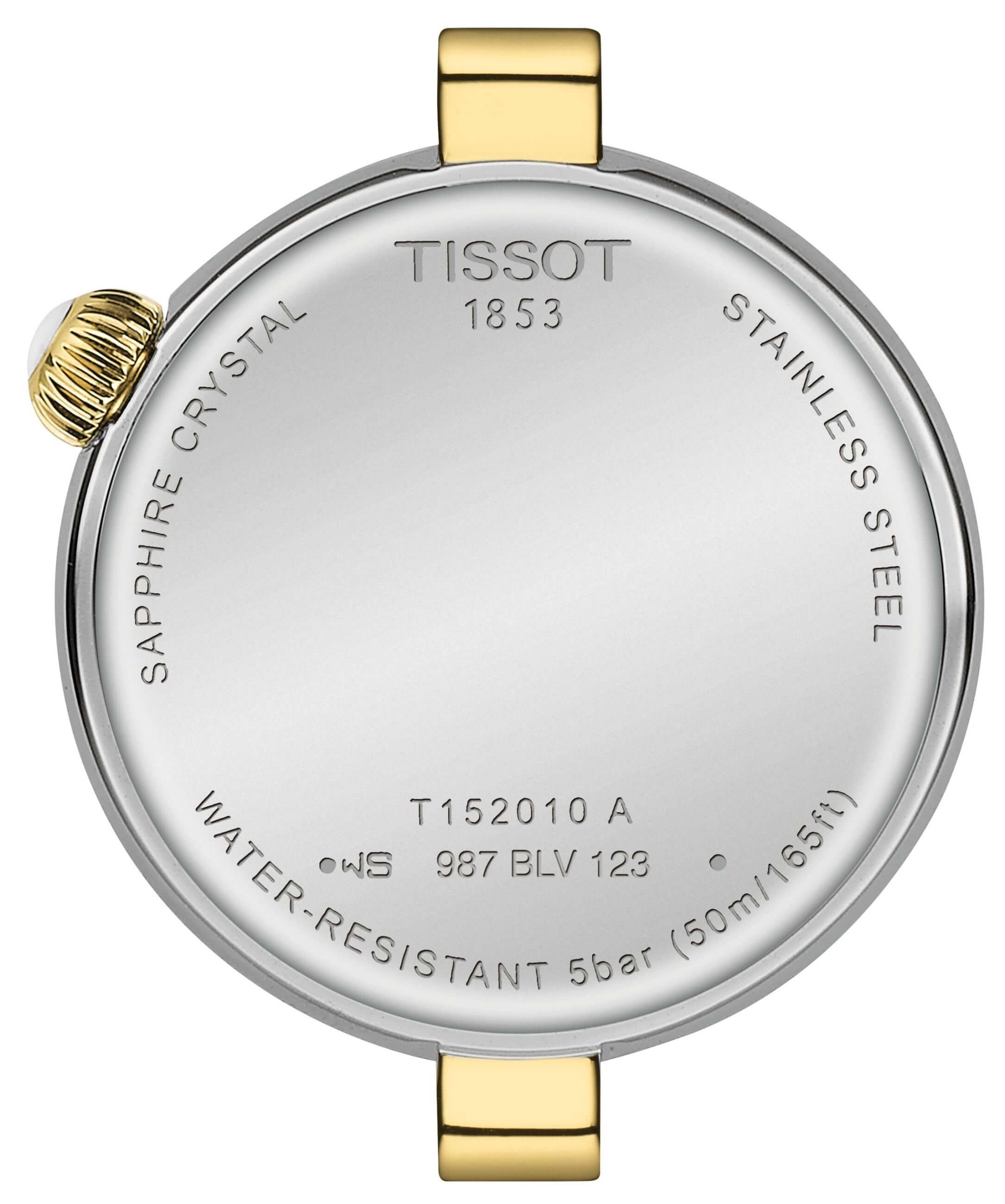 TISSOT -Desir ladies' watch bicolour white mother-of-pearl quartz sapphire crystal 28mm- T152.010.22.118.01