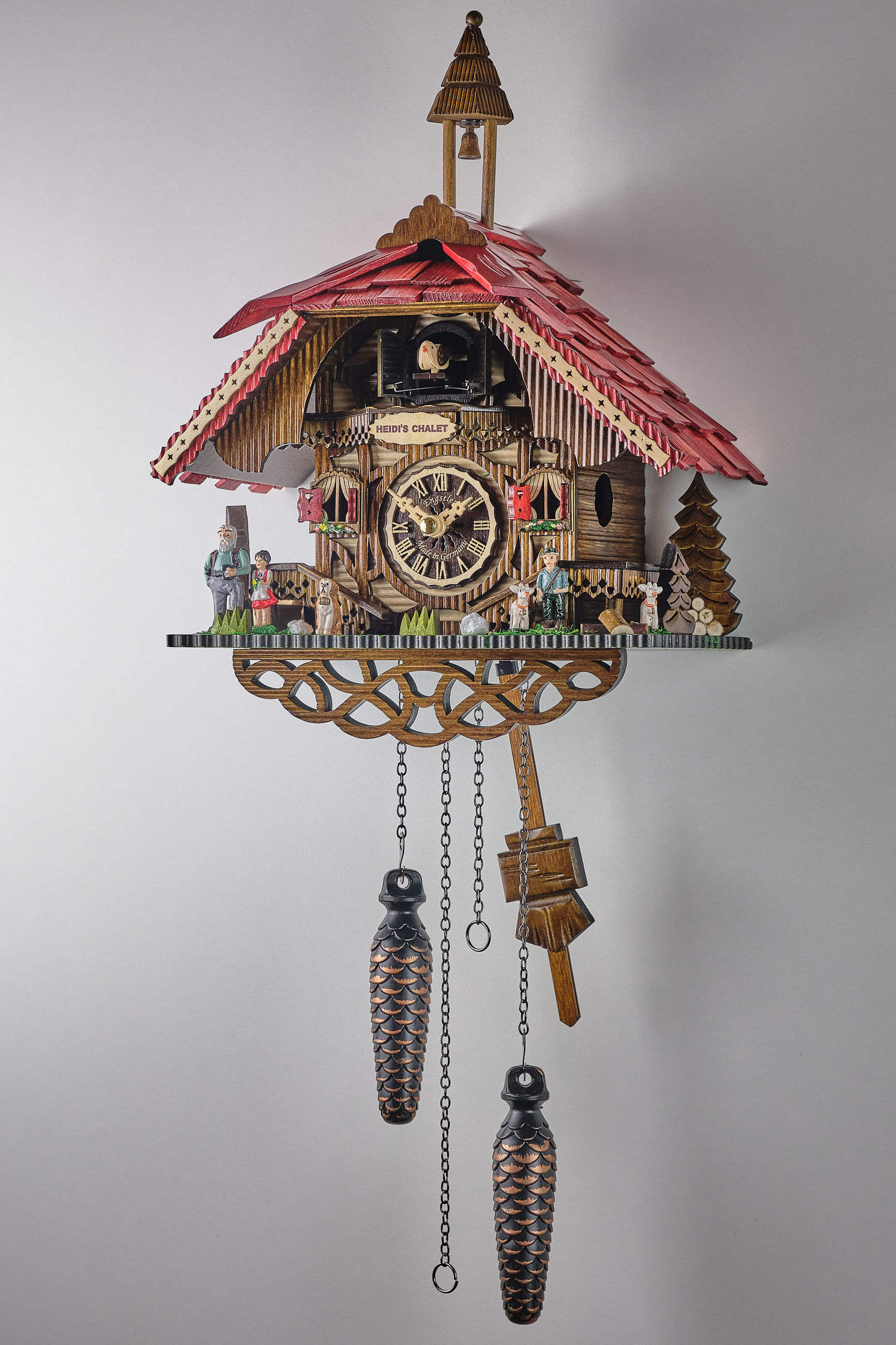 Engstler -Cuckoo clock quartz movement Heidihaus with music 36cm- 3443 QM