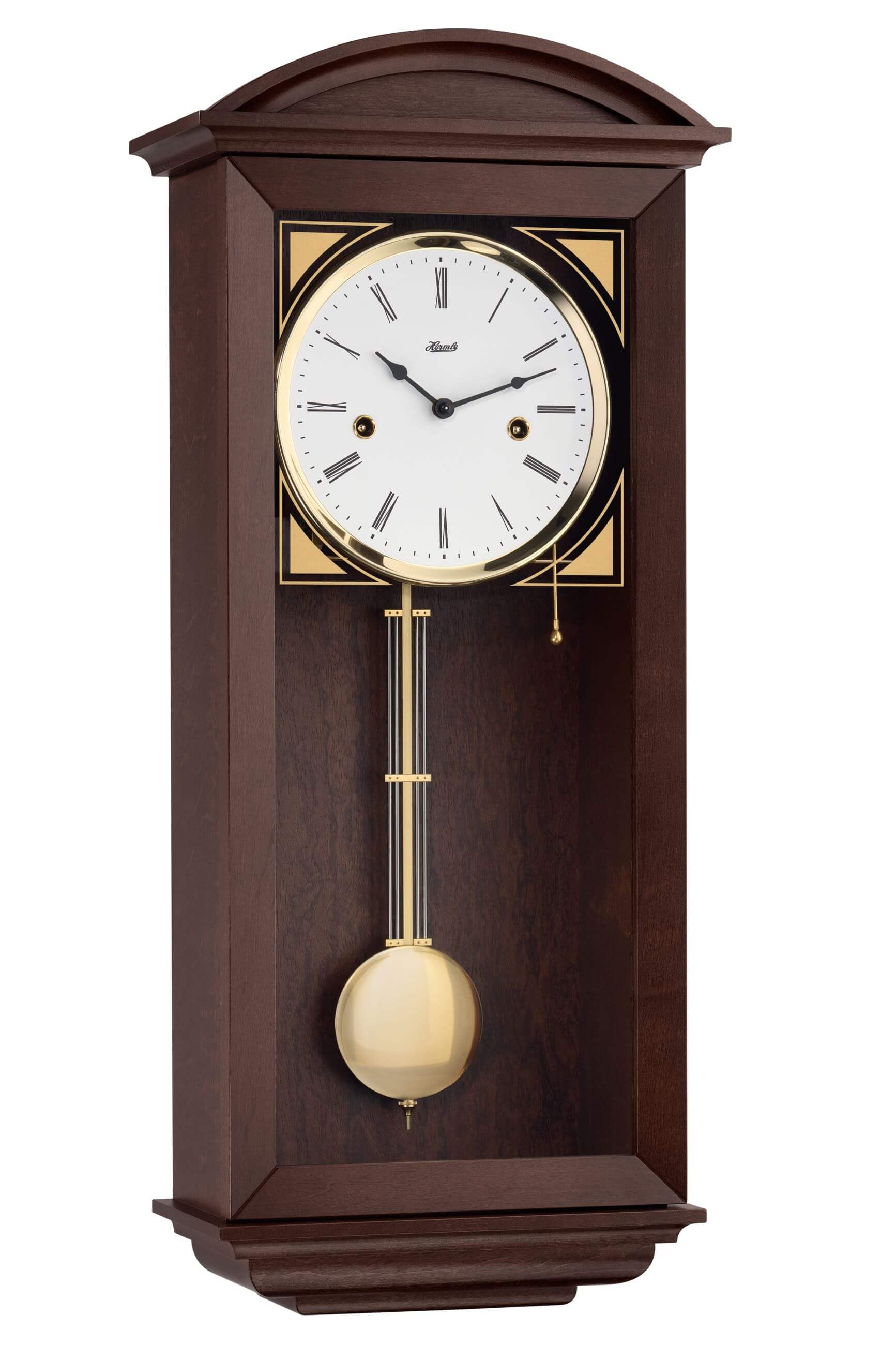 Hermle -Wanduhr Newport Nussbaum 14 Tage Gangdauer Rundgong- 71025-030141