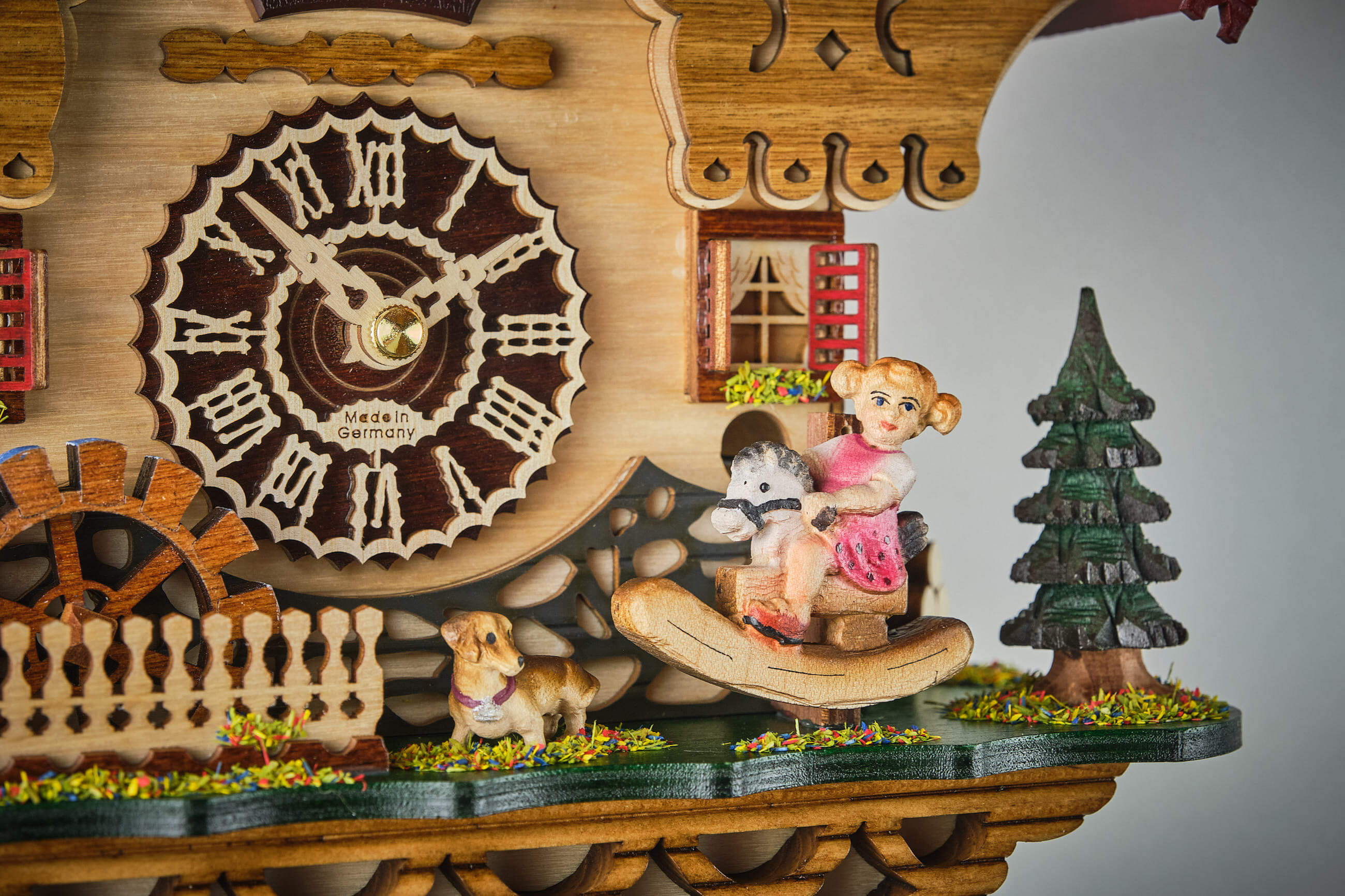 Trenkle -Cuckoo clock quartz movement rocking horse 33cm- 4299 QM