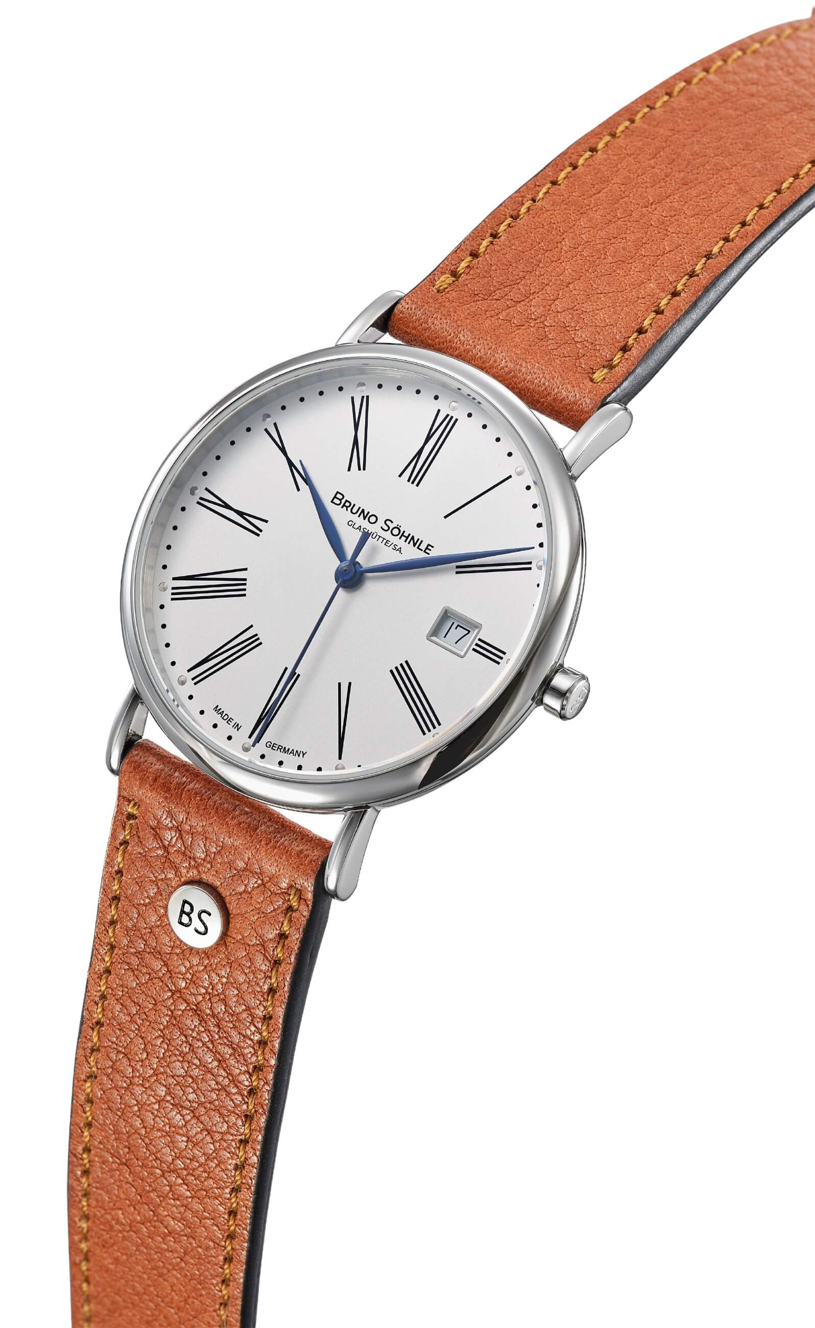 Bruno Söhnle -Nabucco Herrenuhr Braun Silber Quarz Saphirglas 38mm- 17-13085-237