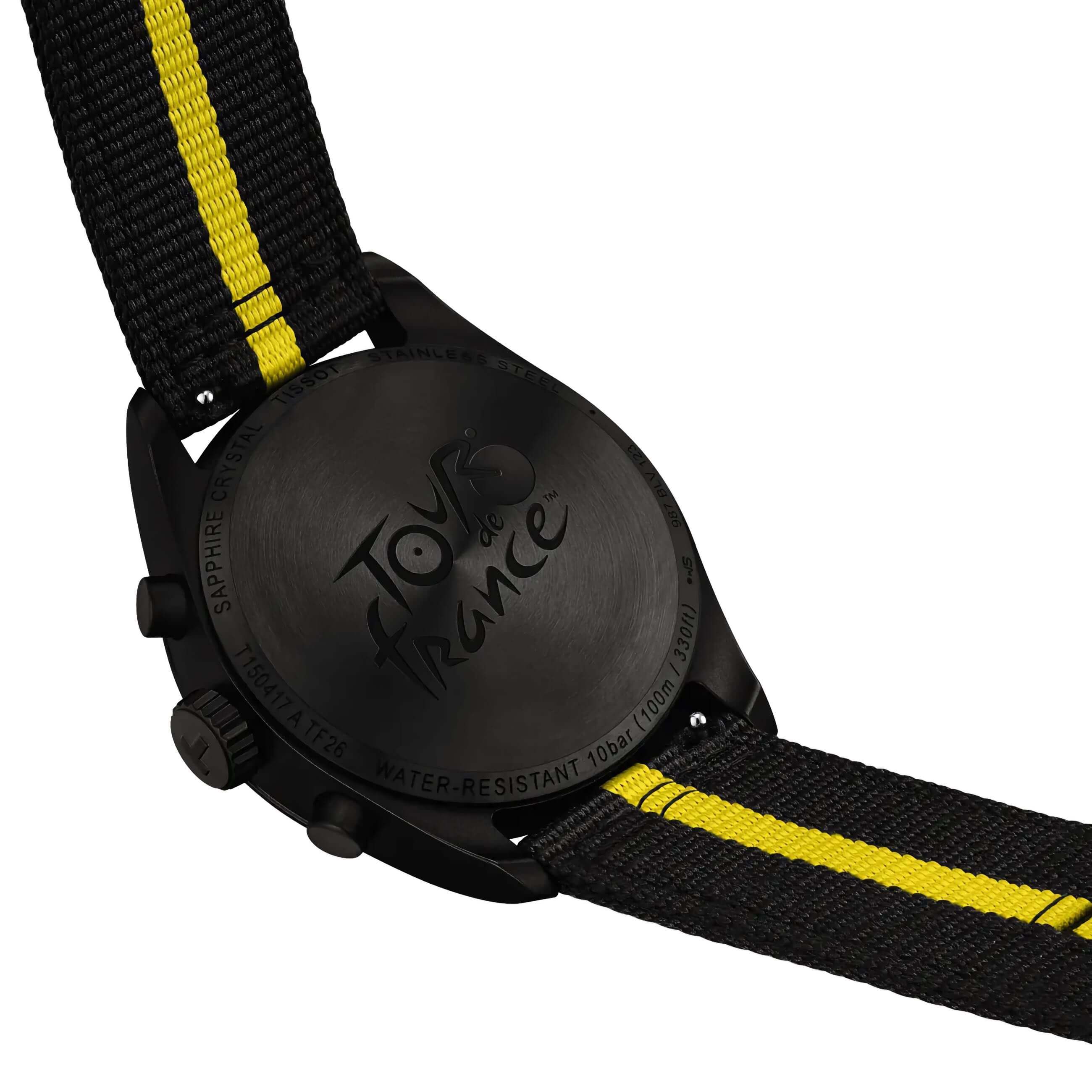TISSOT -PR 100 Tour de France Herrenuhr Schwarz Chronograph Saphirglas Quarz 40mm- T150.417.37.057.00