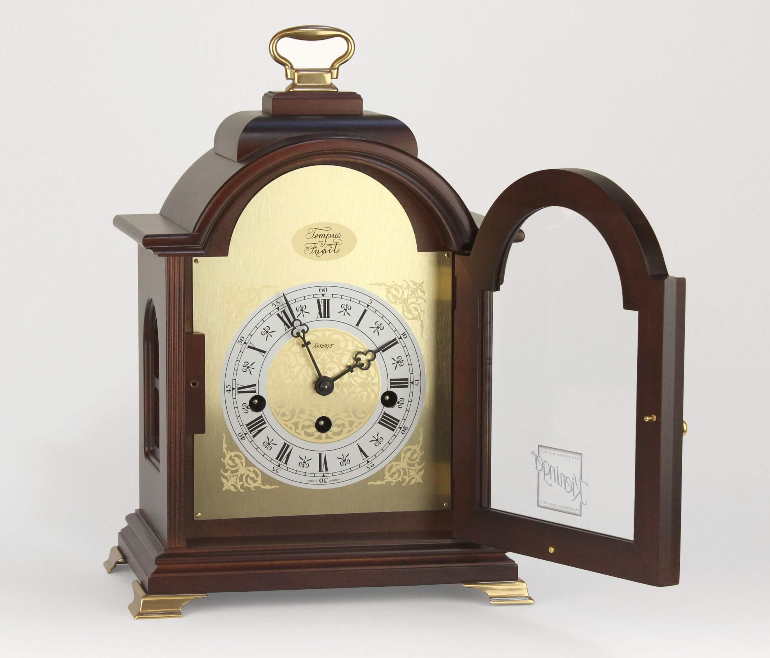 Kieninger -Tischuhr Nussbaum Westminster Mechanisch 35cm- 1275-23-01