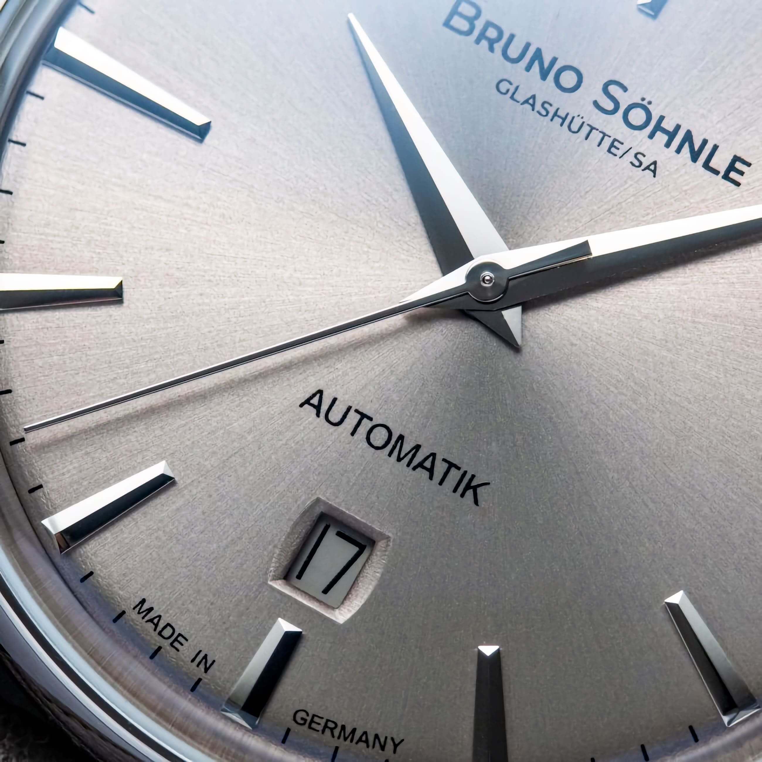 Bruno Söhnle -Bergamo Herrenuhr Braun Grau Datum Saphirglas Automatik 39mm- 17-12236-811