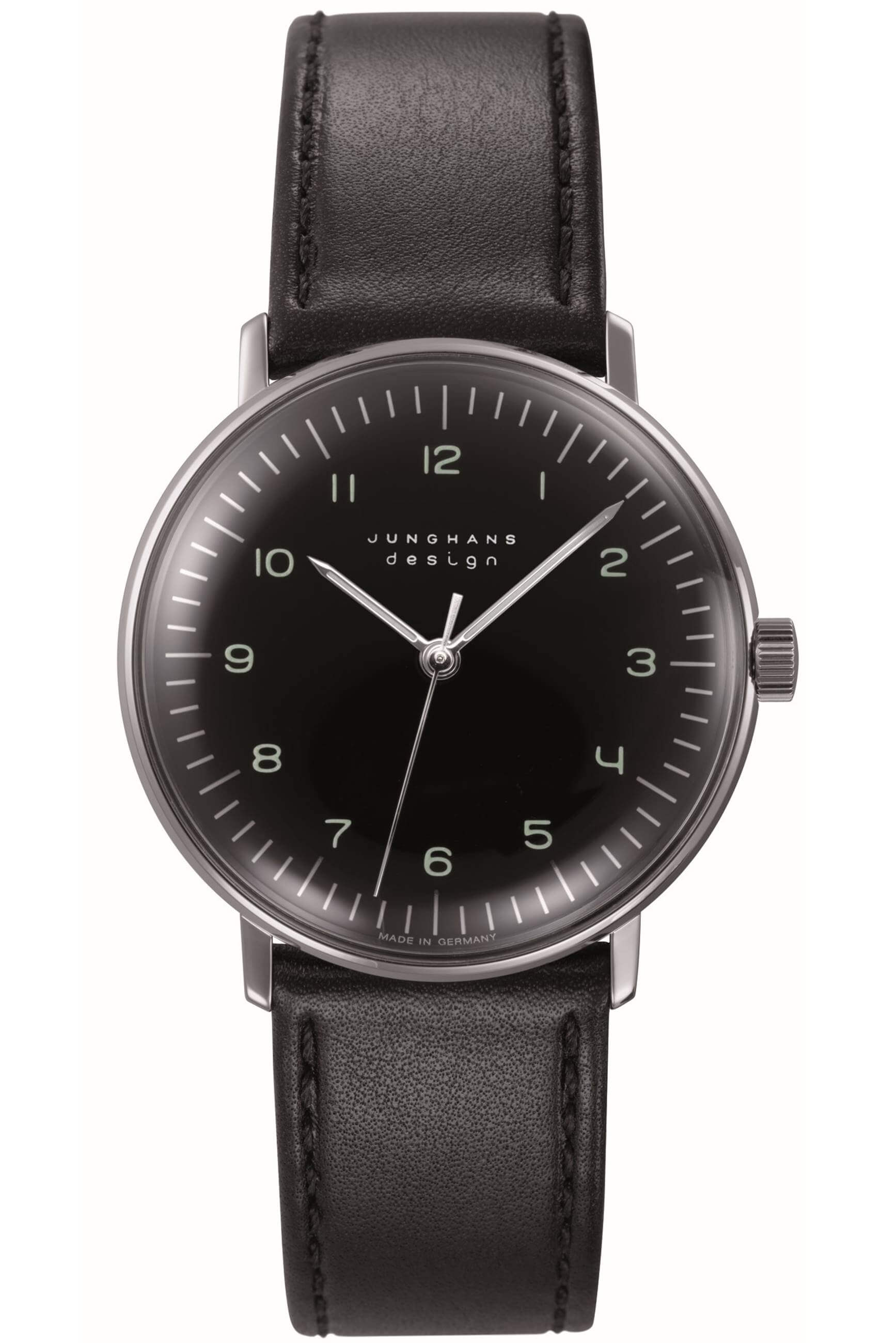 Junghans -max bill hand-wound ladies' watch black sapphire crystal 34mm- 027/3702.02